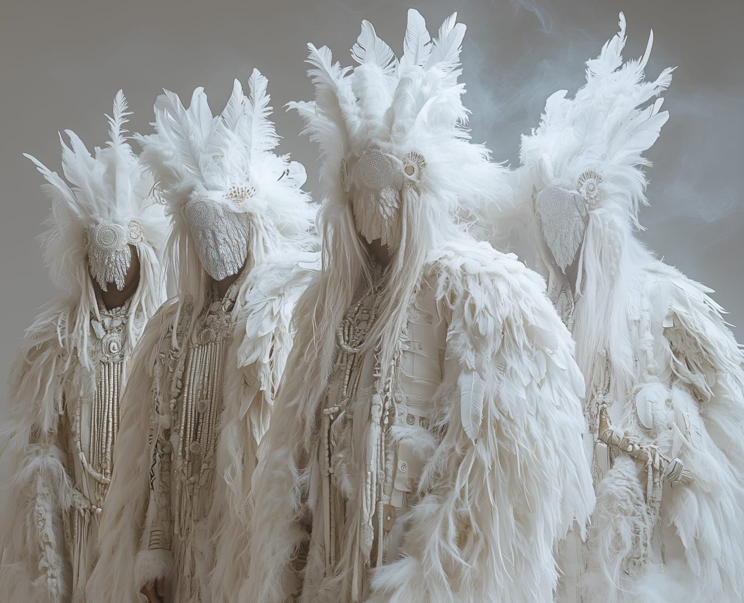 Белые шаманы | Midjourney — Иллюстрация, 3D на Dprofile