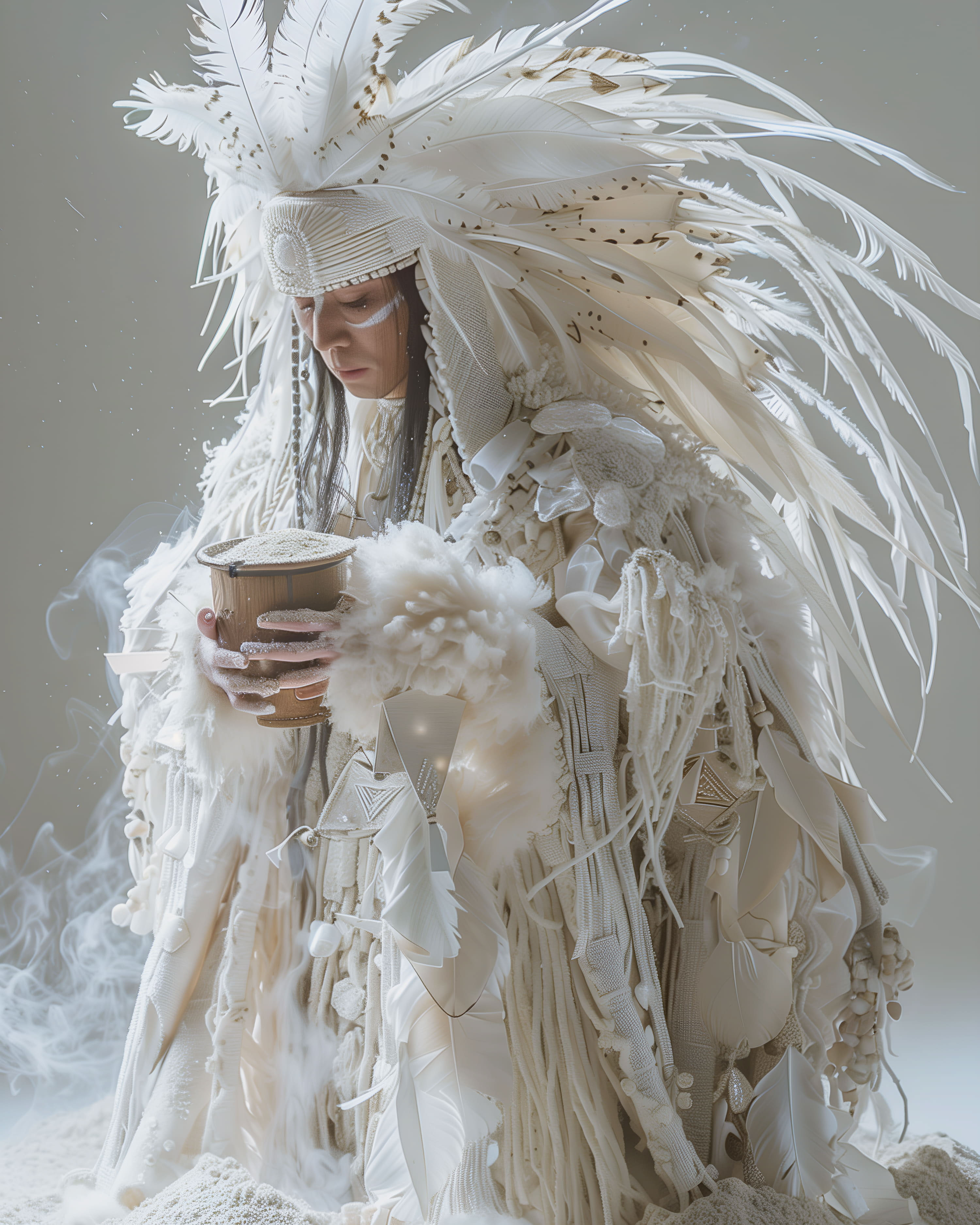 Белые шаманы | Midjourney — Изображение №8 — Иллюстрация, 3D на Dprofile