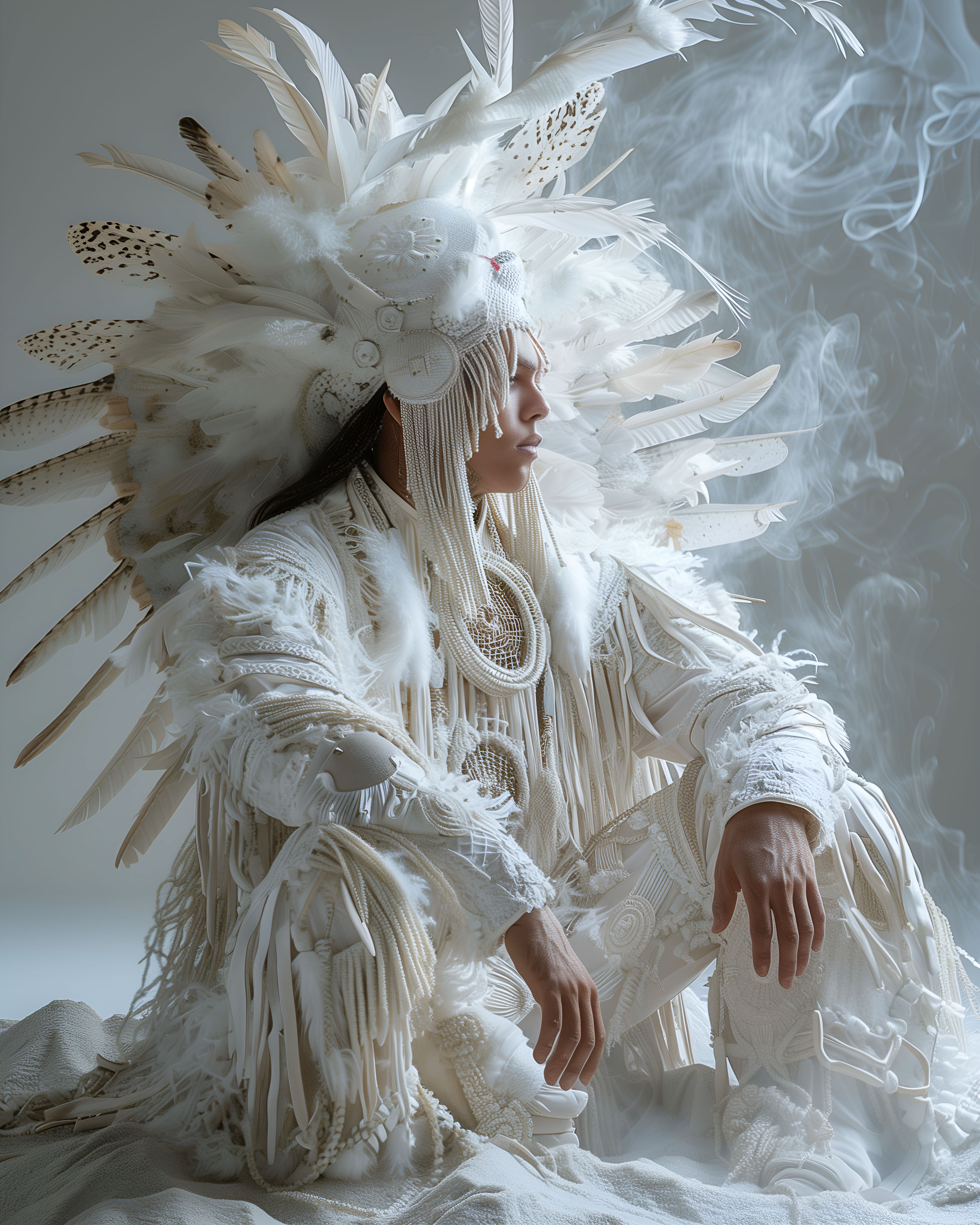 Белые шаманы | Midjourney — Изображение №7 — Иллюстрация, 3D на Dprofile