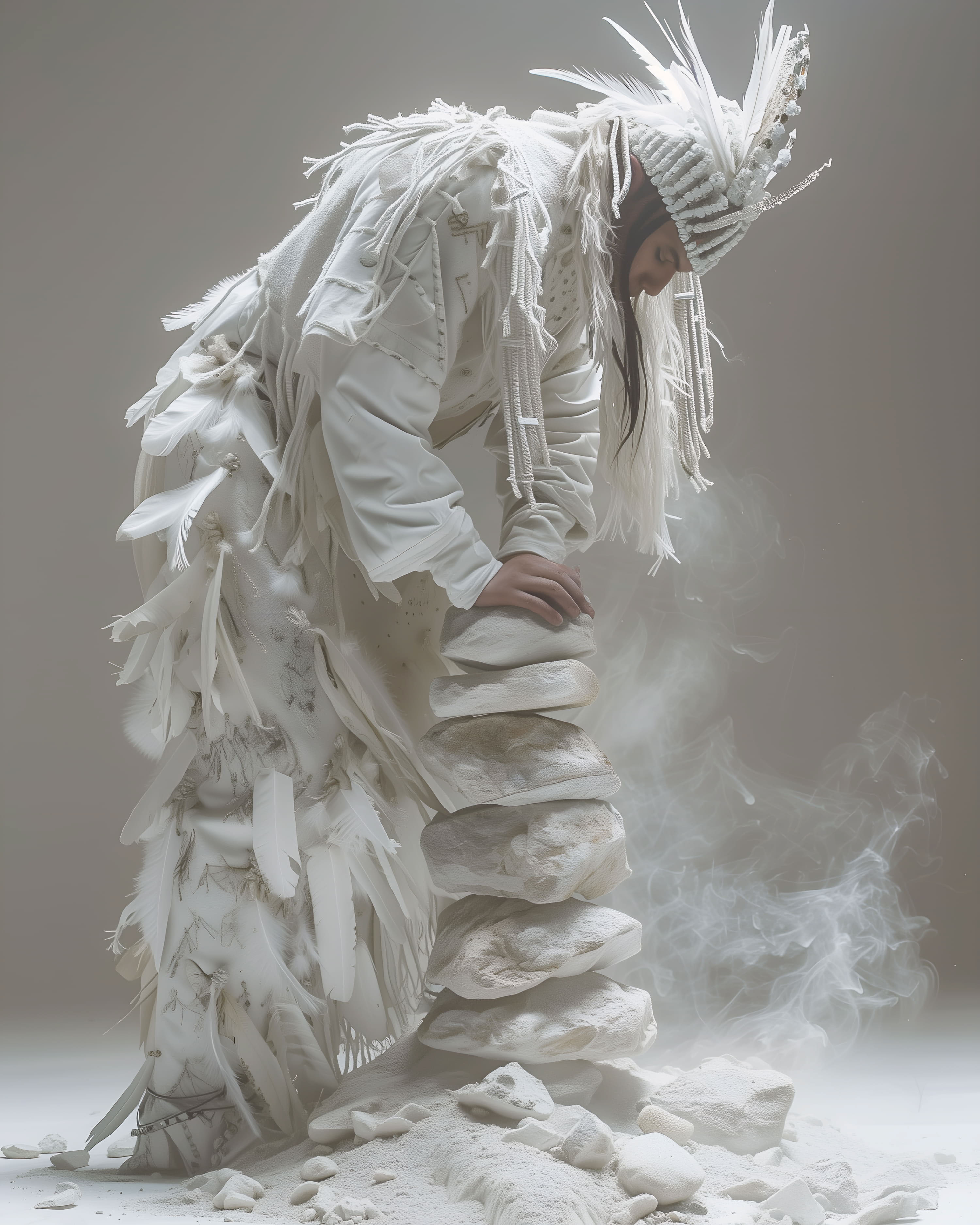 Белые шаманы | Midjourney — Изображение №10 — Иллюстрация, 3D на Dprofile