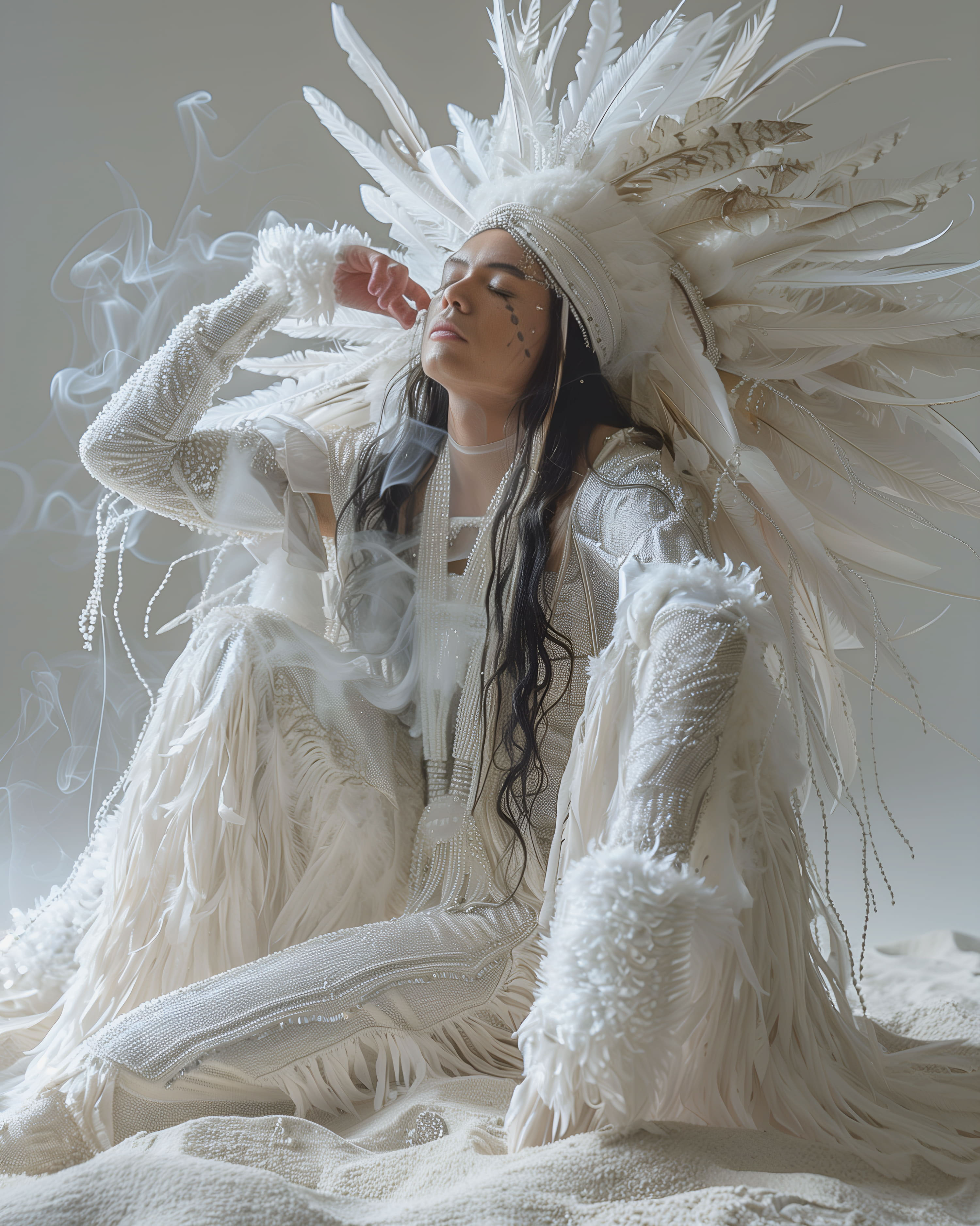 Белые шаманы | Midjourney — Изображение №4 — Иллюстрация, 3D на Dprofile