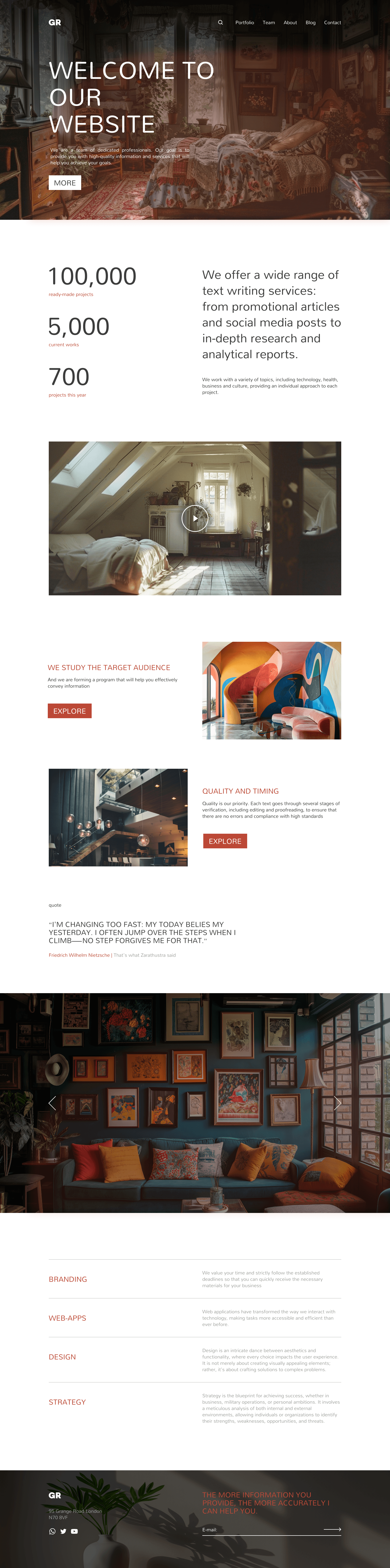 WEBSITE for an art agency | ui kit — Изображение №4 — Интерфейсы на Dprofile