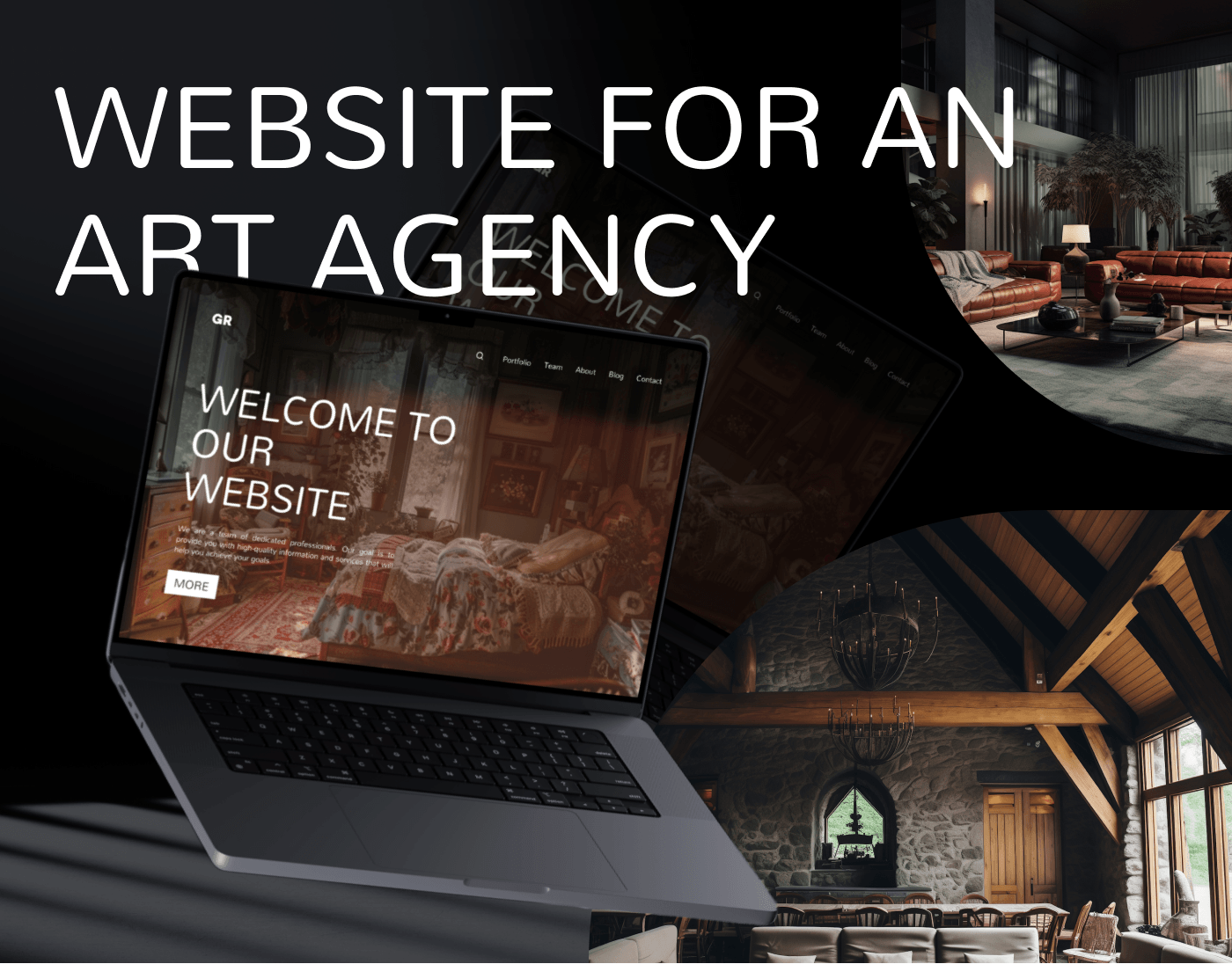 WEBSITE for an art agency | ui kit — Изображение №1 — Интерфейсы на Dprofile
