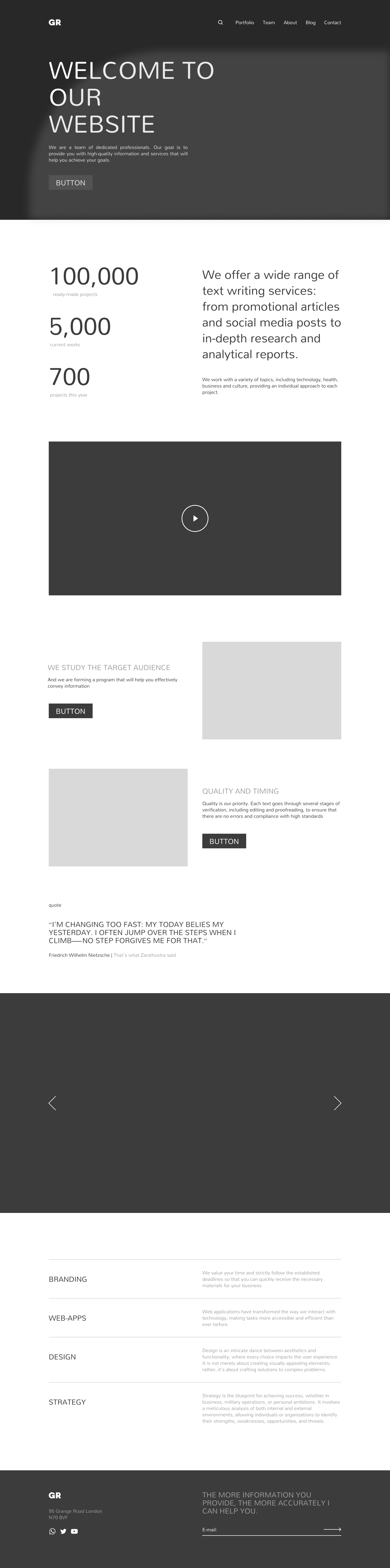 WEBSITE for an art agency | ui kit — Изображение №2 — Интерфейсы на Dprofile