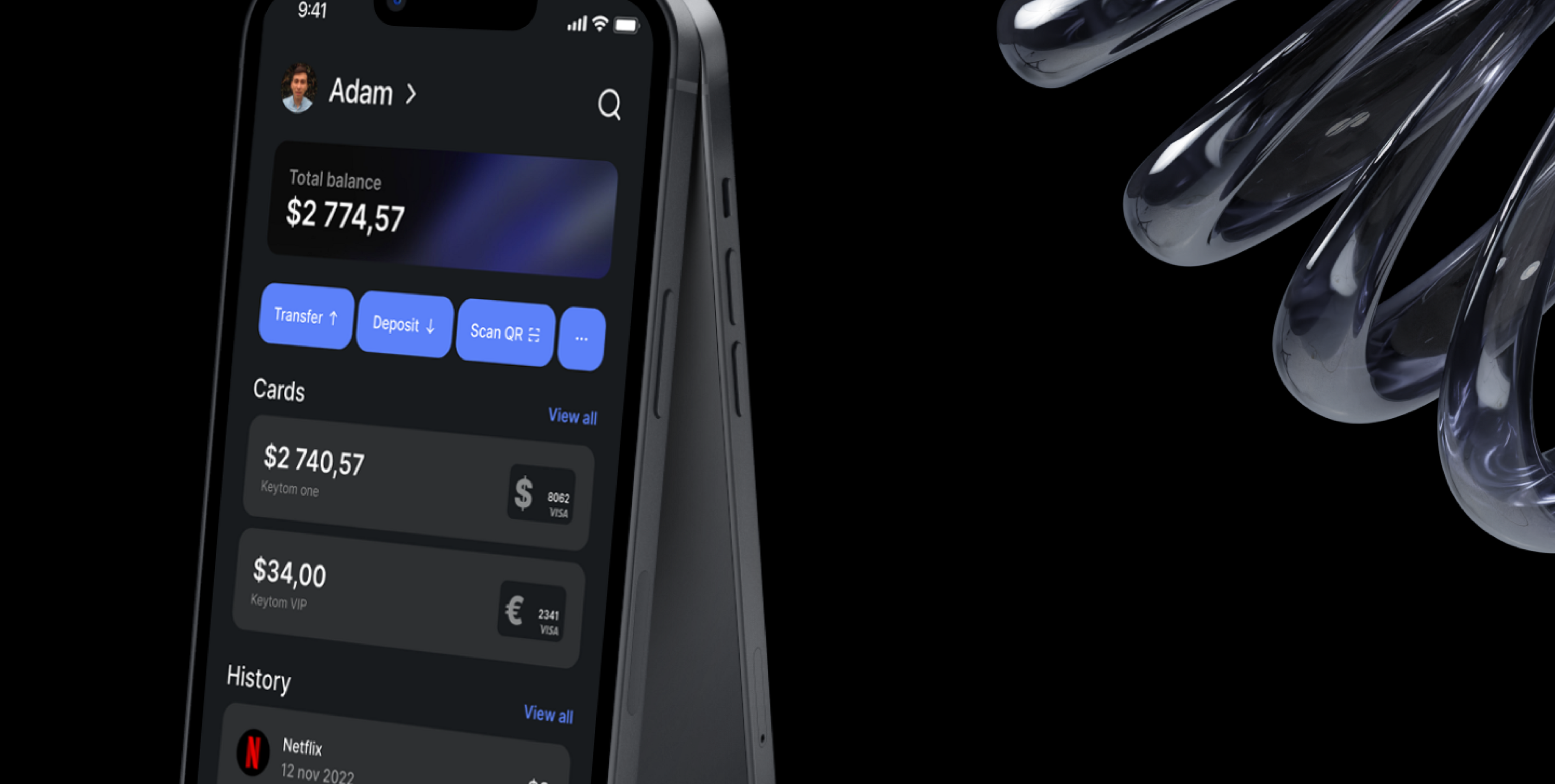 Брендинг & UX/UI для необанка Keytom — Изображение №10 — Интерфейсы, Брендинг на Dprofile