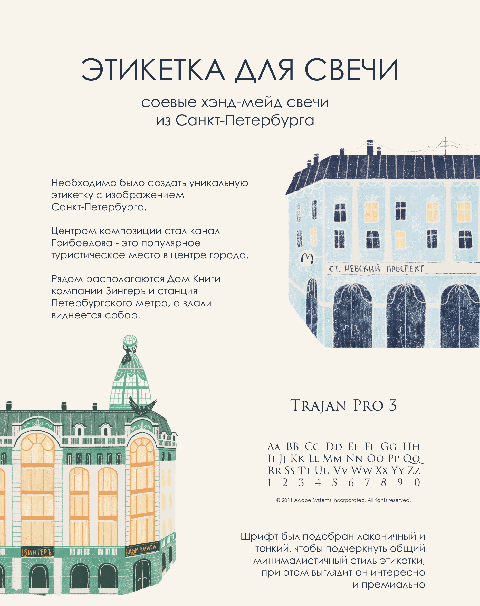 этикетка для хенд-мейд свечей — Изображение №1 — Брендинг, Иллюстрация на Dprofile
