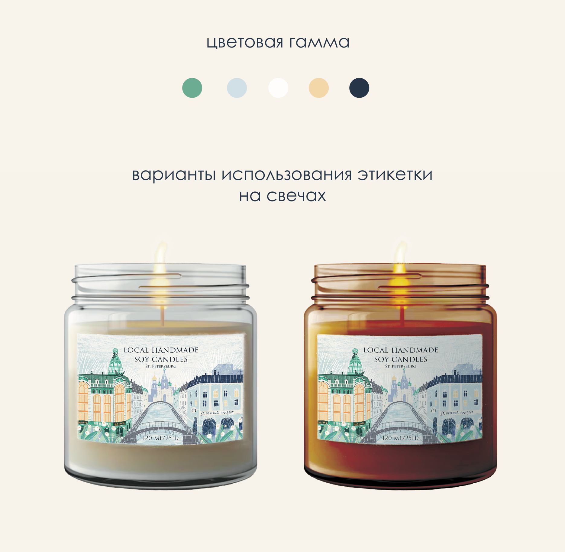 этикетка для хенд-мейд свечей — Изображение №2 — Брендинг, Иллюстрация на Dprofile
