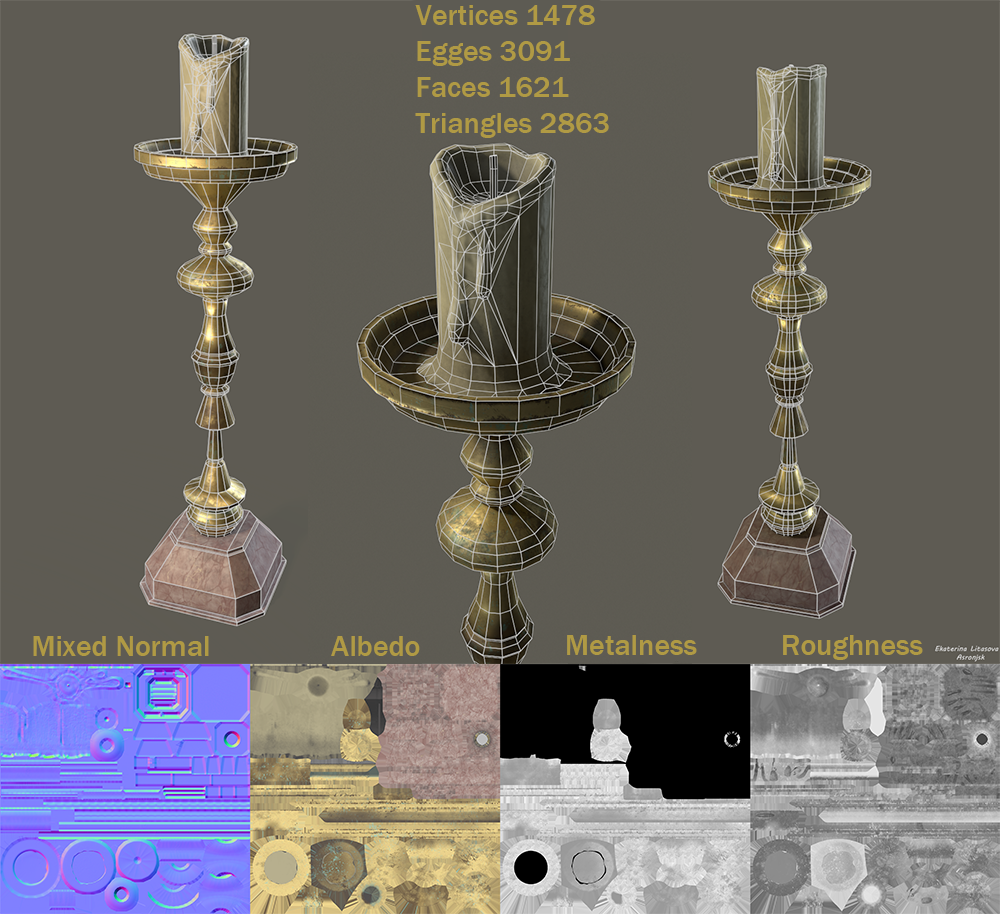 Abandoned Art-Deco Candelabrum — Изображение №4 — 3D на Dprofile