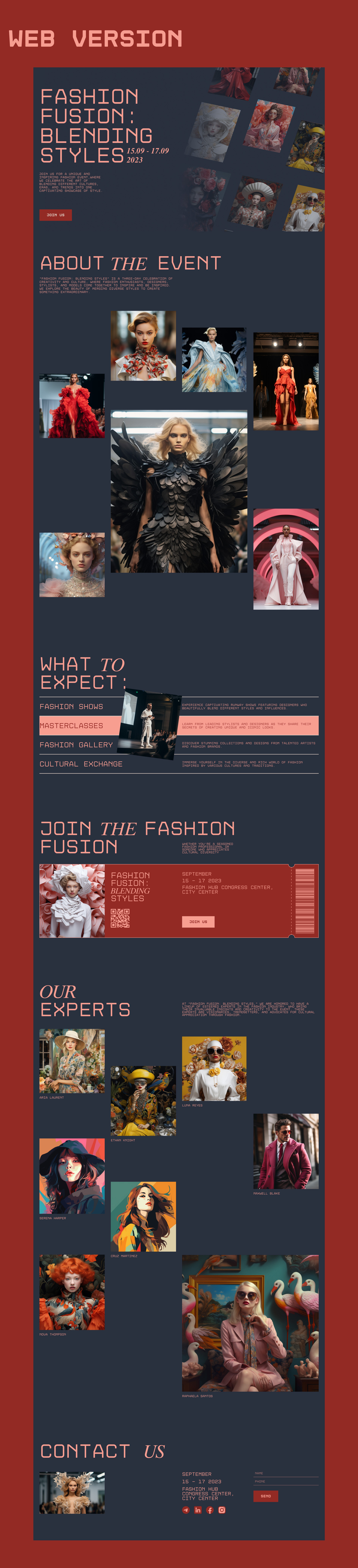 Web site fashion event — Изображение №3 — Интерфейсы на Dprofile
