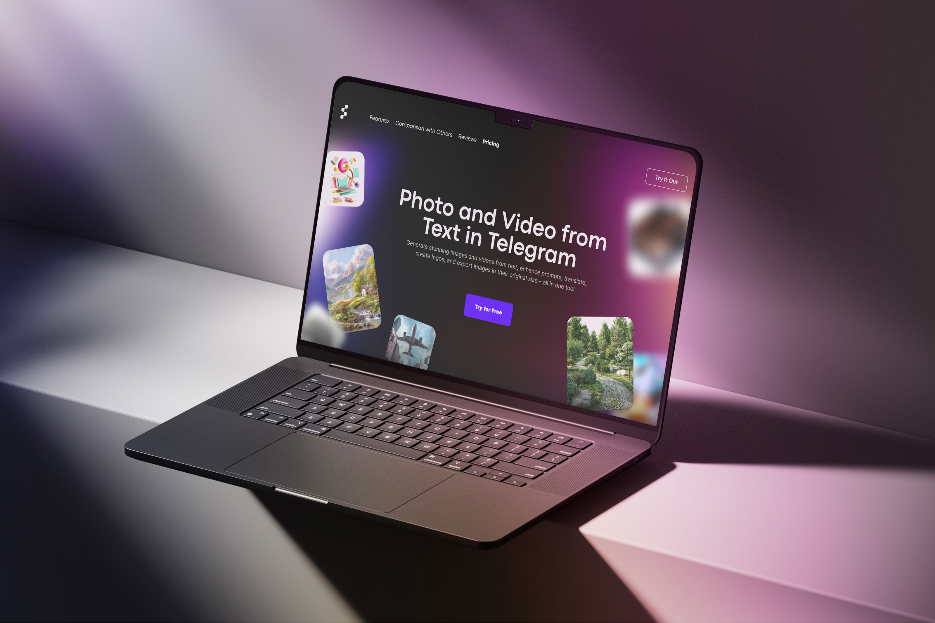 Landing page for Image and Video Generation Bot — Изображение №4 — Интерфейсы на Dprofile
