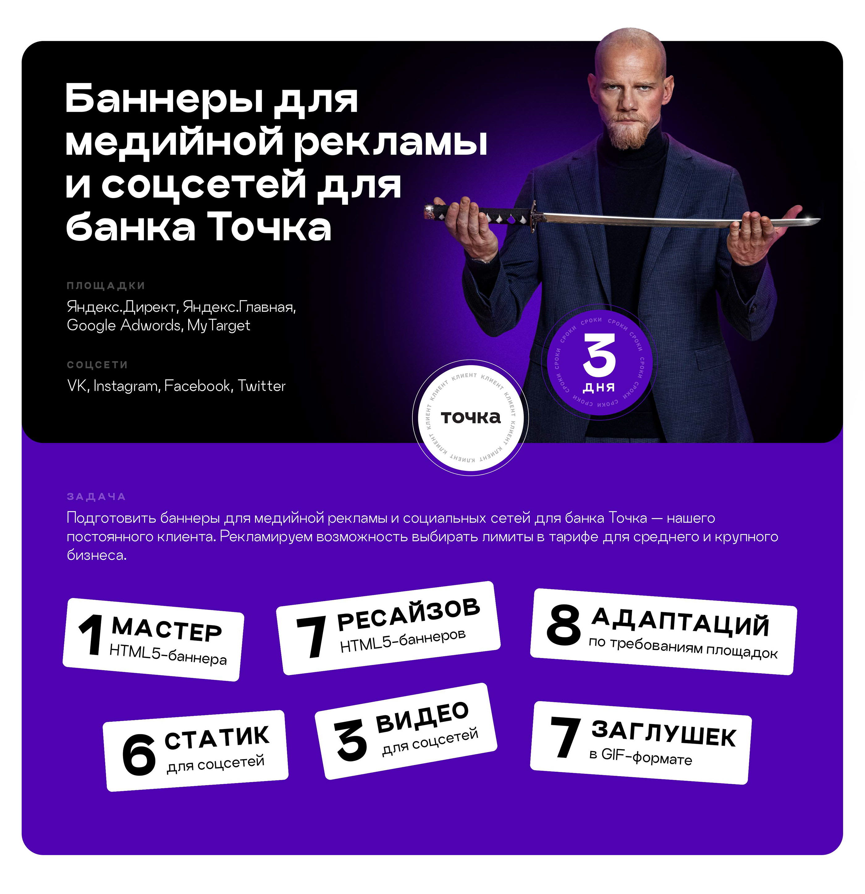Баннеры для банка Точка «Счет для бизнеса» — Изображение №1 — Анимация, Маркетинг на Dprofile