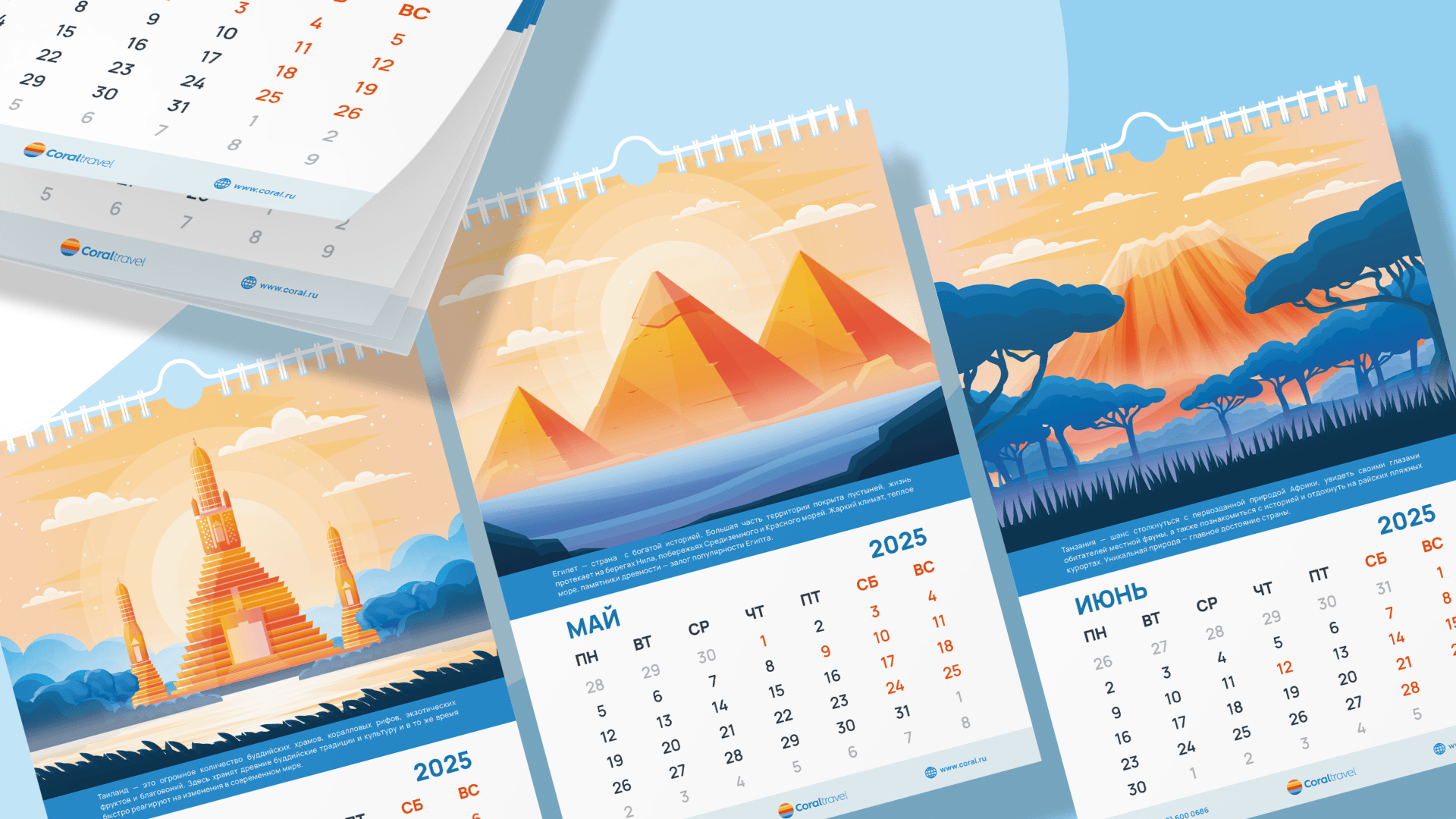 Разработка элементов визуальной айдентики|Coral Travel — Изображение №5 — Иллюстрация, Графика на Dprofile