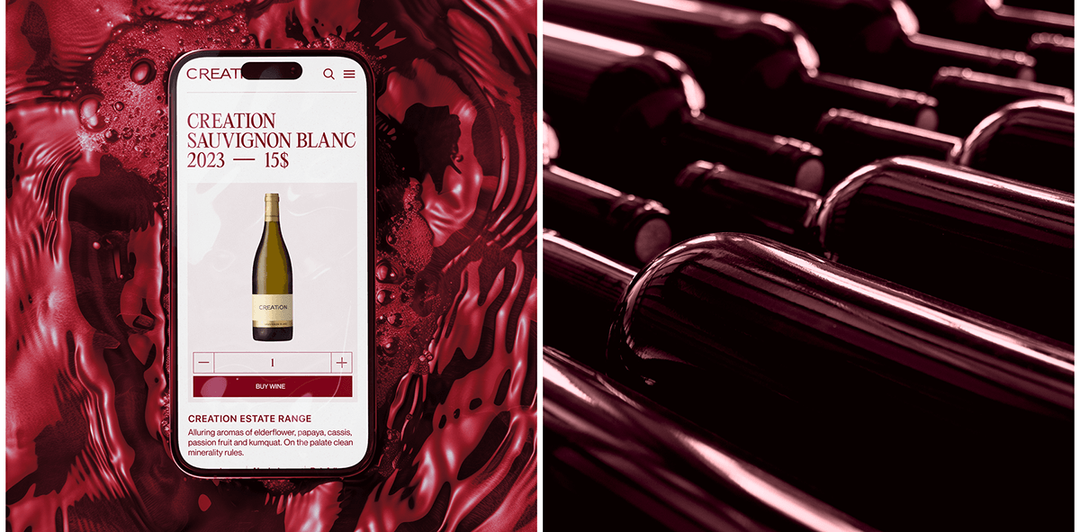 Creation Wines | Corporate website redesign — Изображение №7 — Интерфейсы, Брендинг на Dprofile