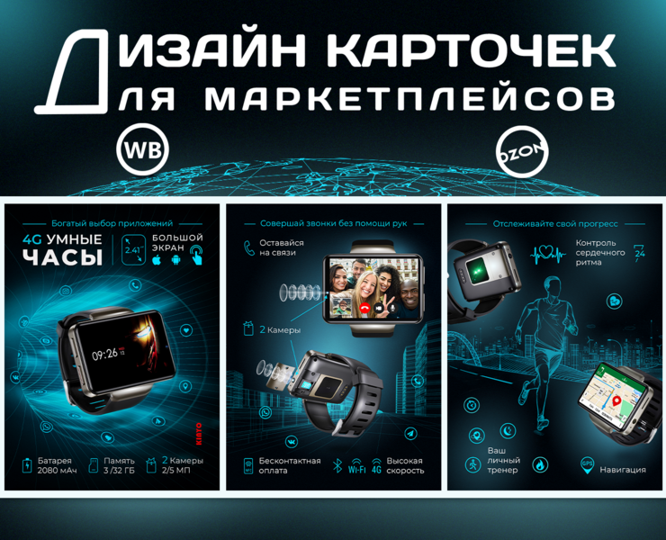 Дизайн карточки товара для маркетплейсов WB, Ozon — Иллюстрация, Графика на Dprofile