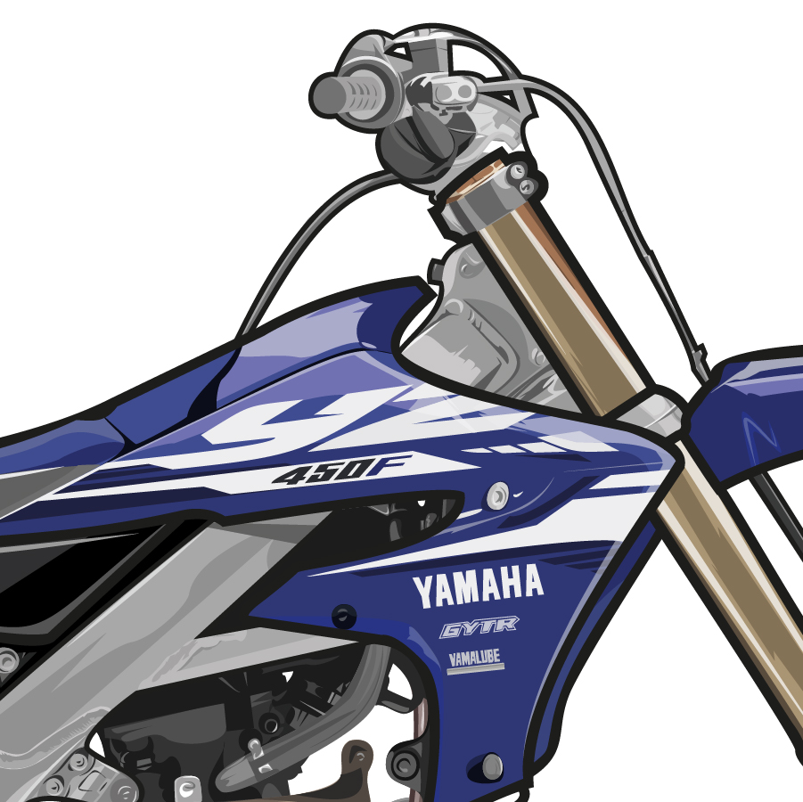 Illustration "Wheelie Yamaha YZ450F" — Изображение №3 — Иллюстрация на Dprofile