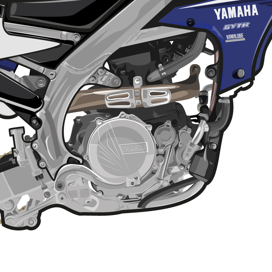 Illustration "Wheelie Yamaha YZ450F" — Изображение №2 — Иллюстрация на Dprofile