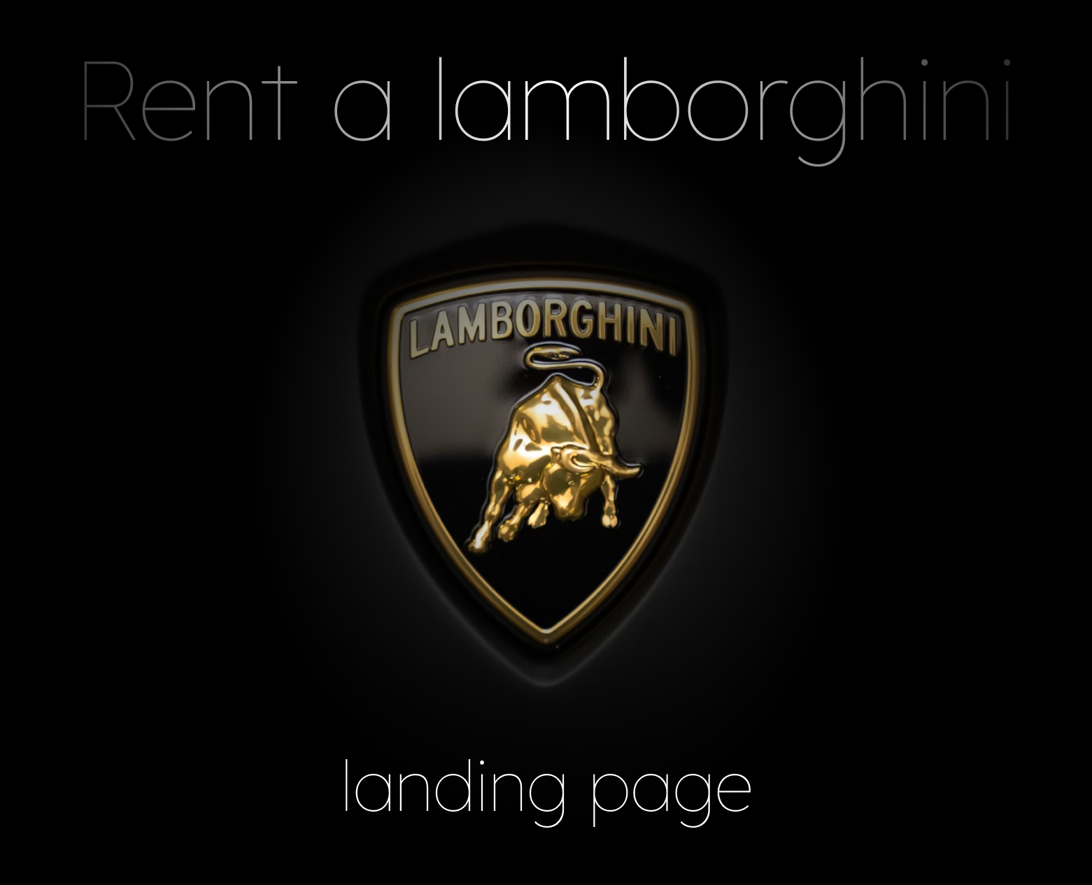 landing page | Lamborghini rental salon на Dprofile