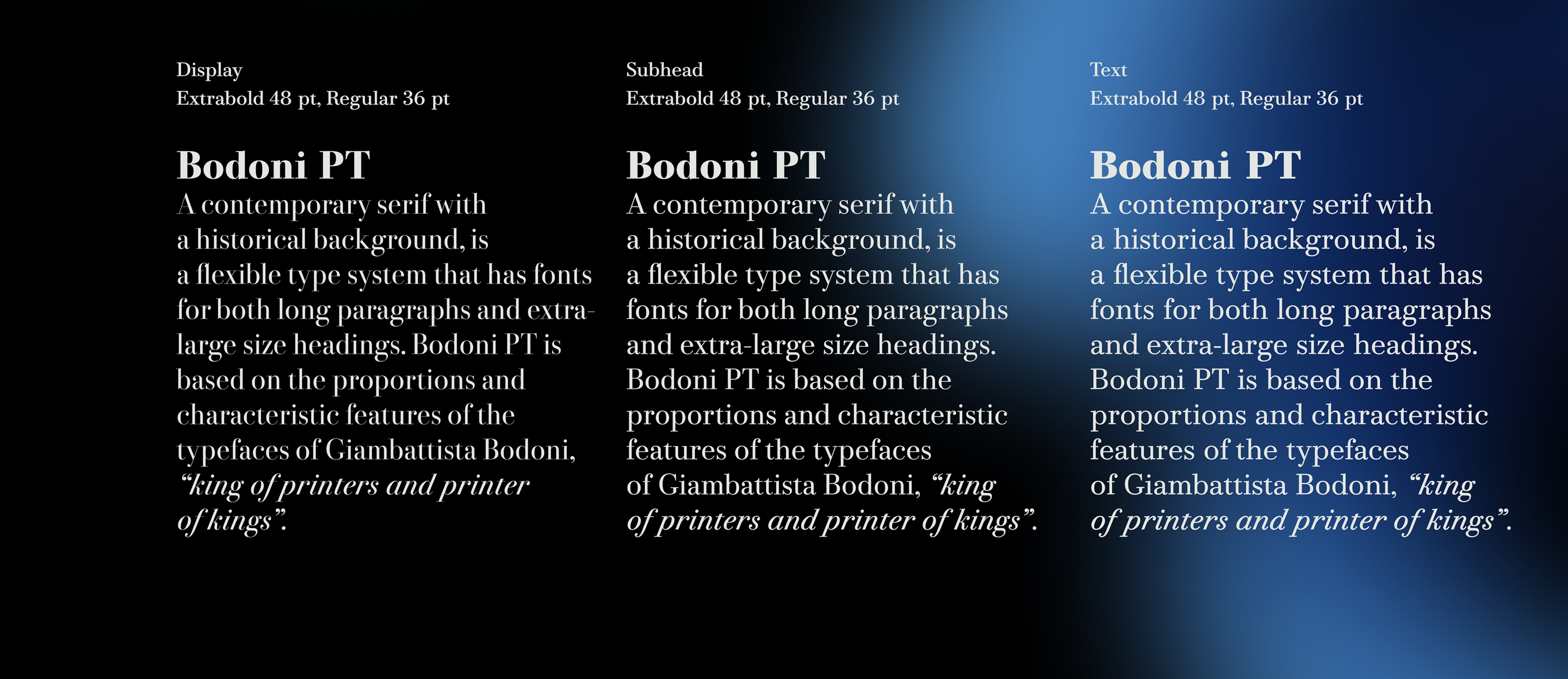 Bodoni PT Typefamily — Изображение №3 — Графика на Dprofile