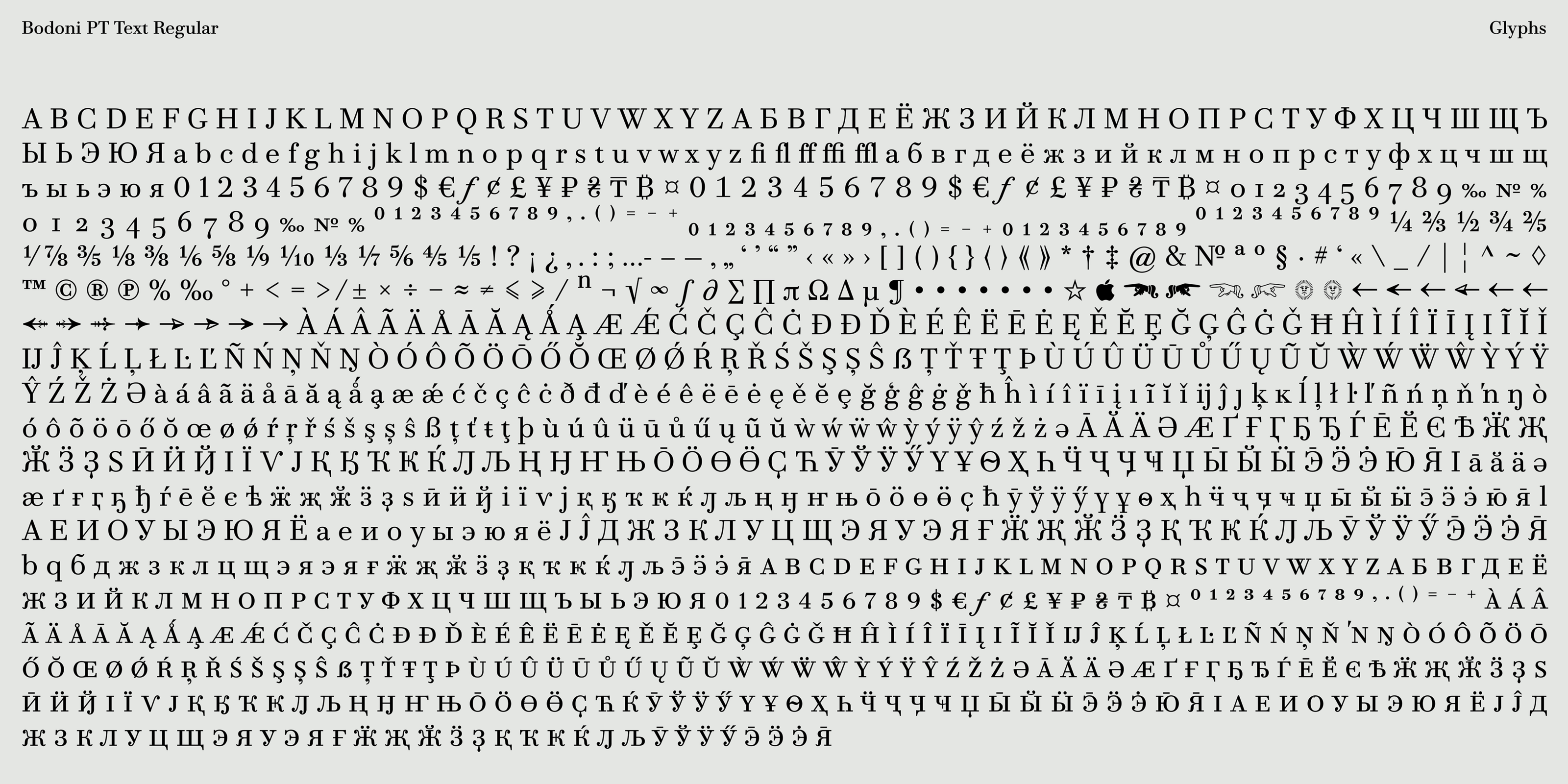 Bodoni PT Typefamily — Изображение №5 — Графика на Dprofile