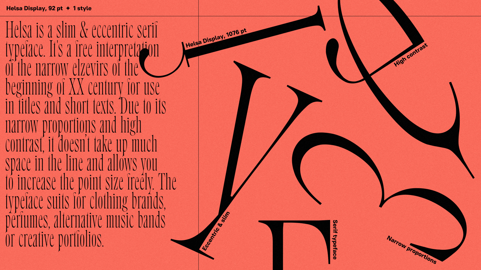 Helsa Display Typeface — Изображение №2 — Графика на Dprofile