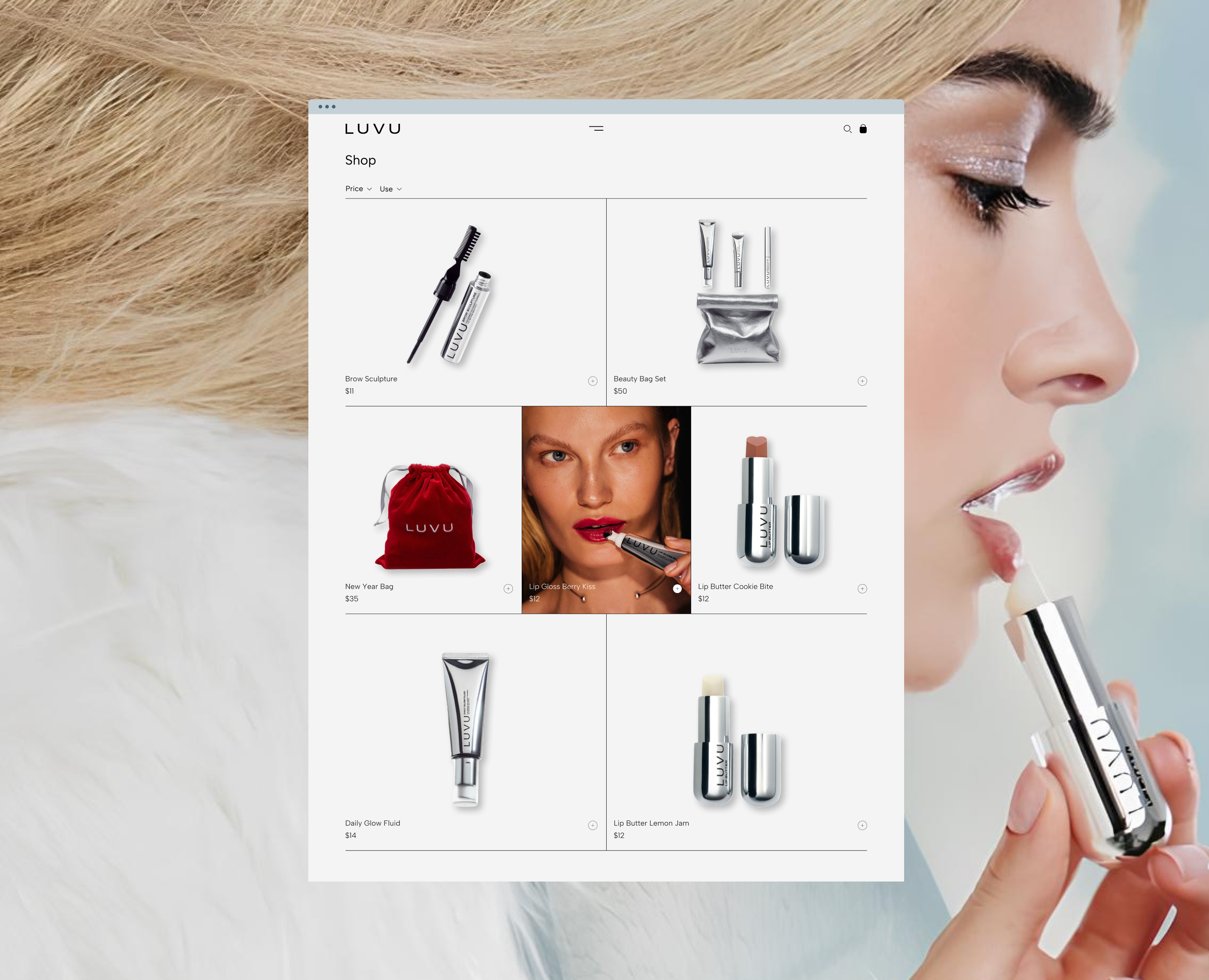 lUVU WEBSITE | cosmetics store — Интерфейсы на Dprofile