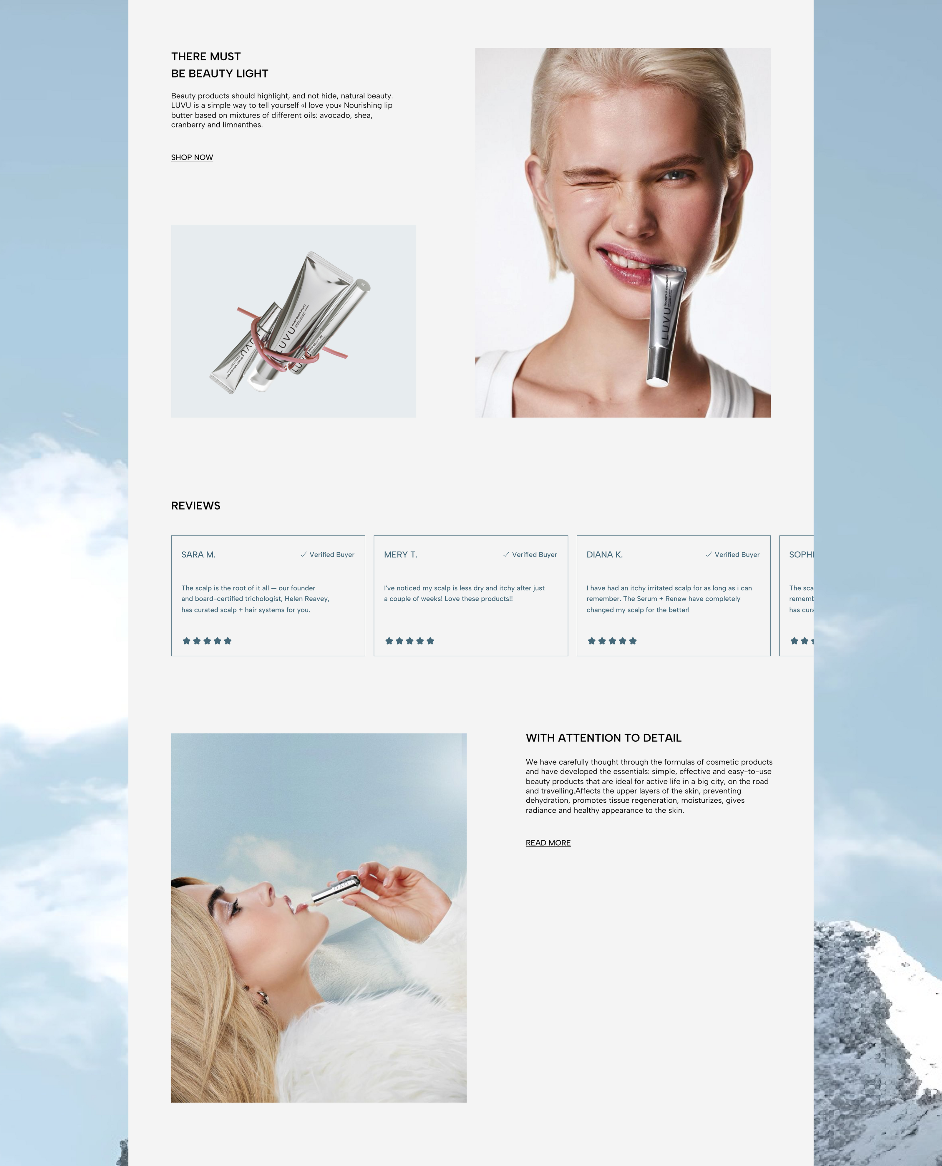 lUVU WEBSITE | cosmetics store — Изображение №3 — Интерфейсы на Dprofile