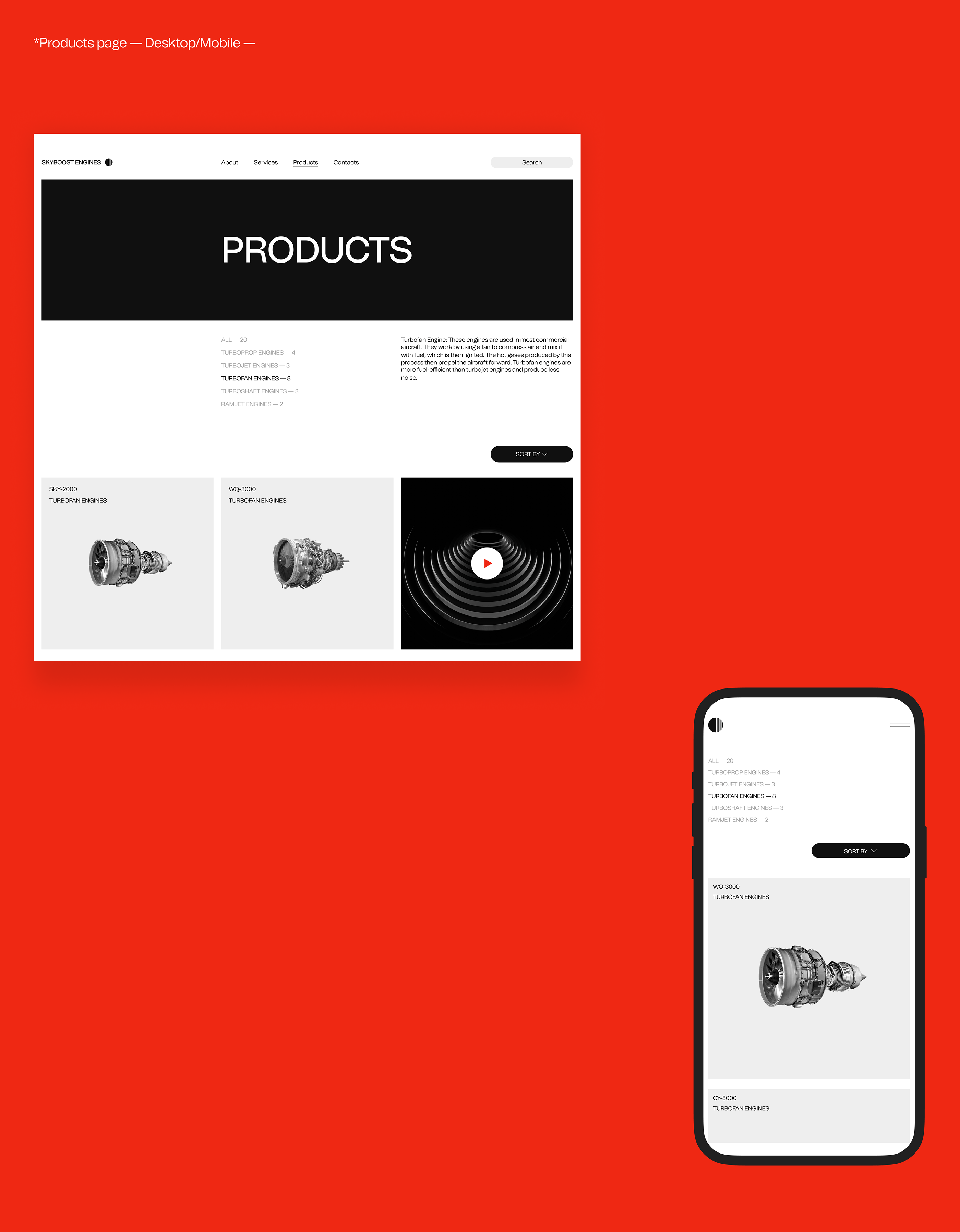 SKYBOOST ENGINES — Website concept — Изображение №8 — Интерфейсы, Брендинг на Dprofile