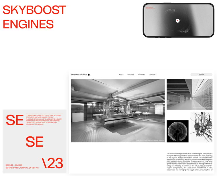 SKYBOOST ENGINES — Website concept — Интерфейсы, Брендинг на Dprofile