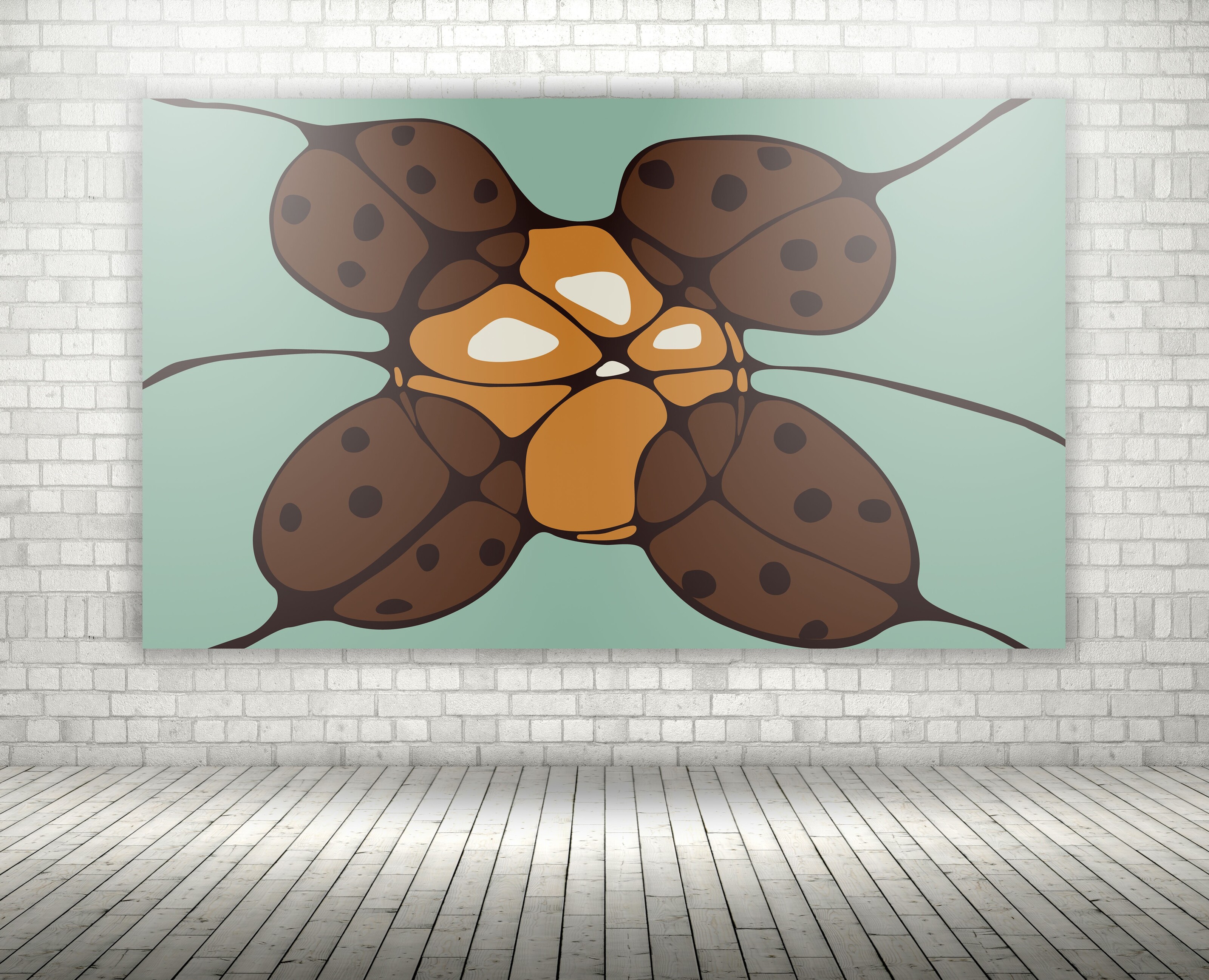 Мурал для внутренней стены кофейни — Интерфейсы на Dprofile