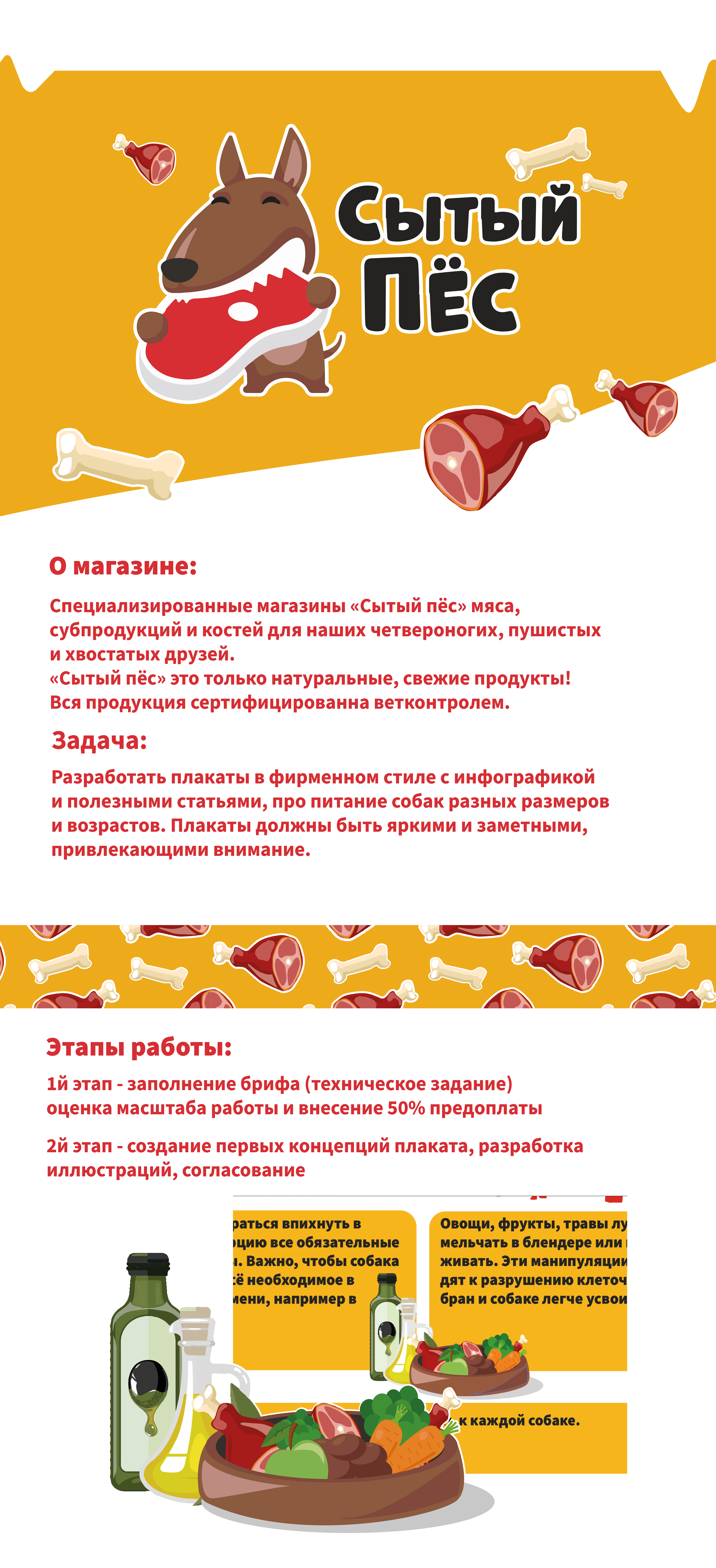 Фирменный стиль | Плакаты | Сытый Пёс — Изображение №1 — Брендинг, Иллюстрация на Dprofile