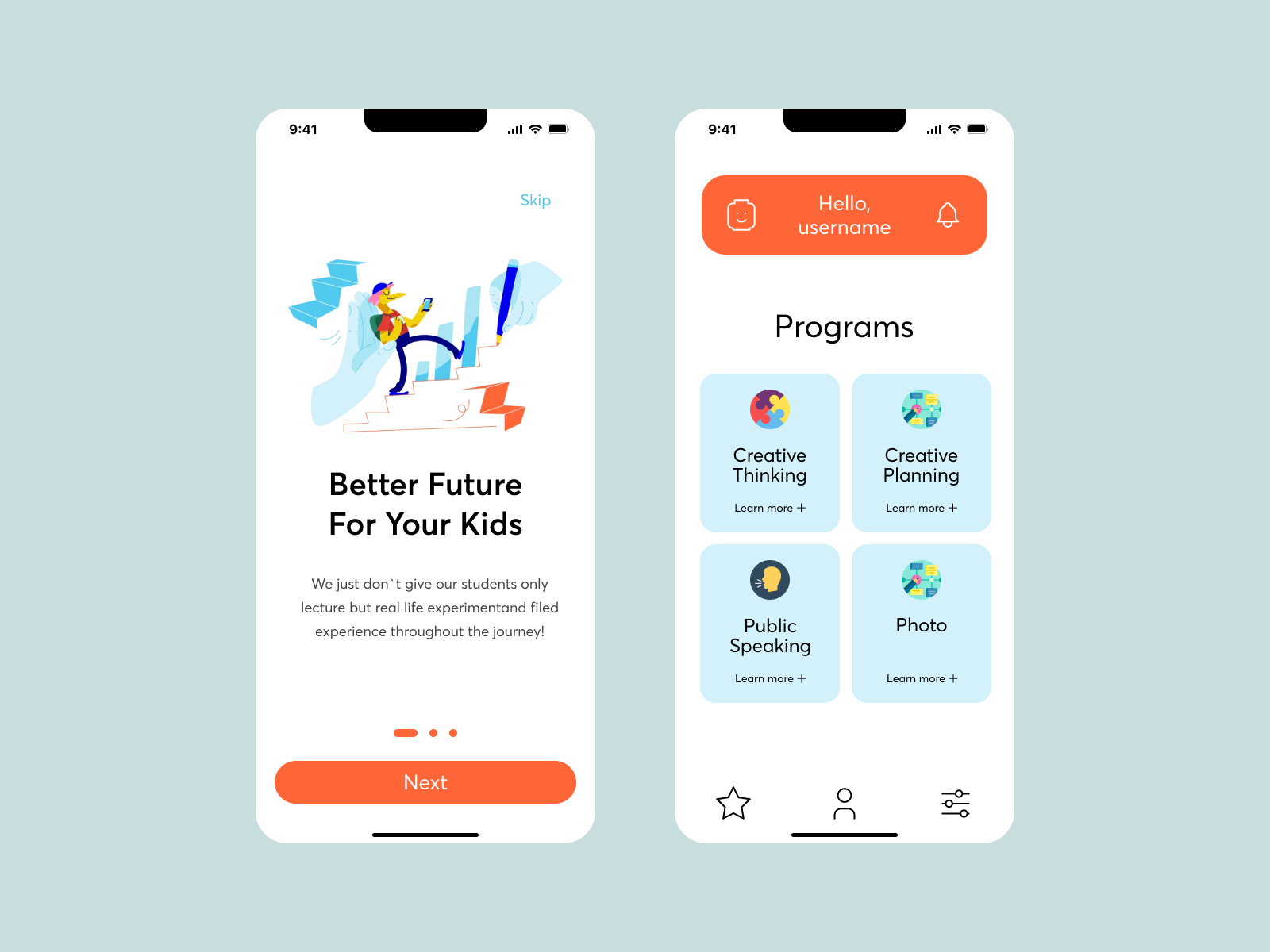 Mobile onboarding online education — Изображение №1 — Интерфейсы, Иллюстрация на Dprofile