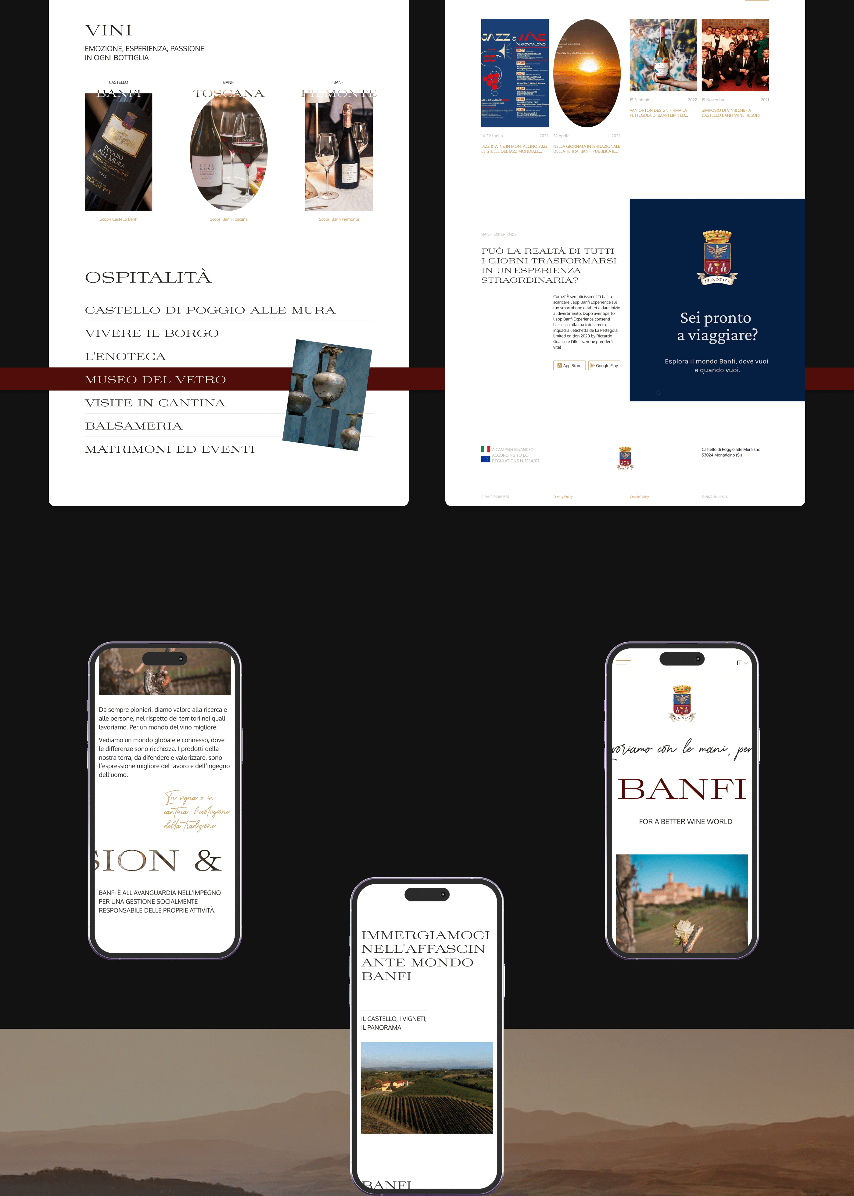 UX/UI Corporate website redesign | BANFI — Изображение №3 — Интерфейсы на Dprofile