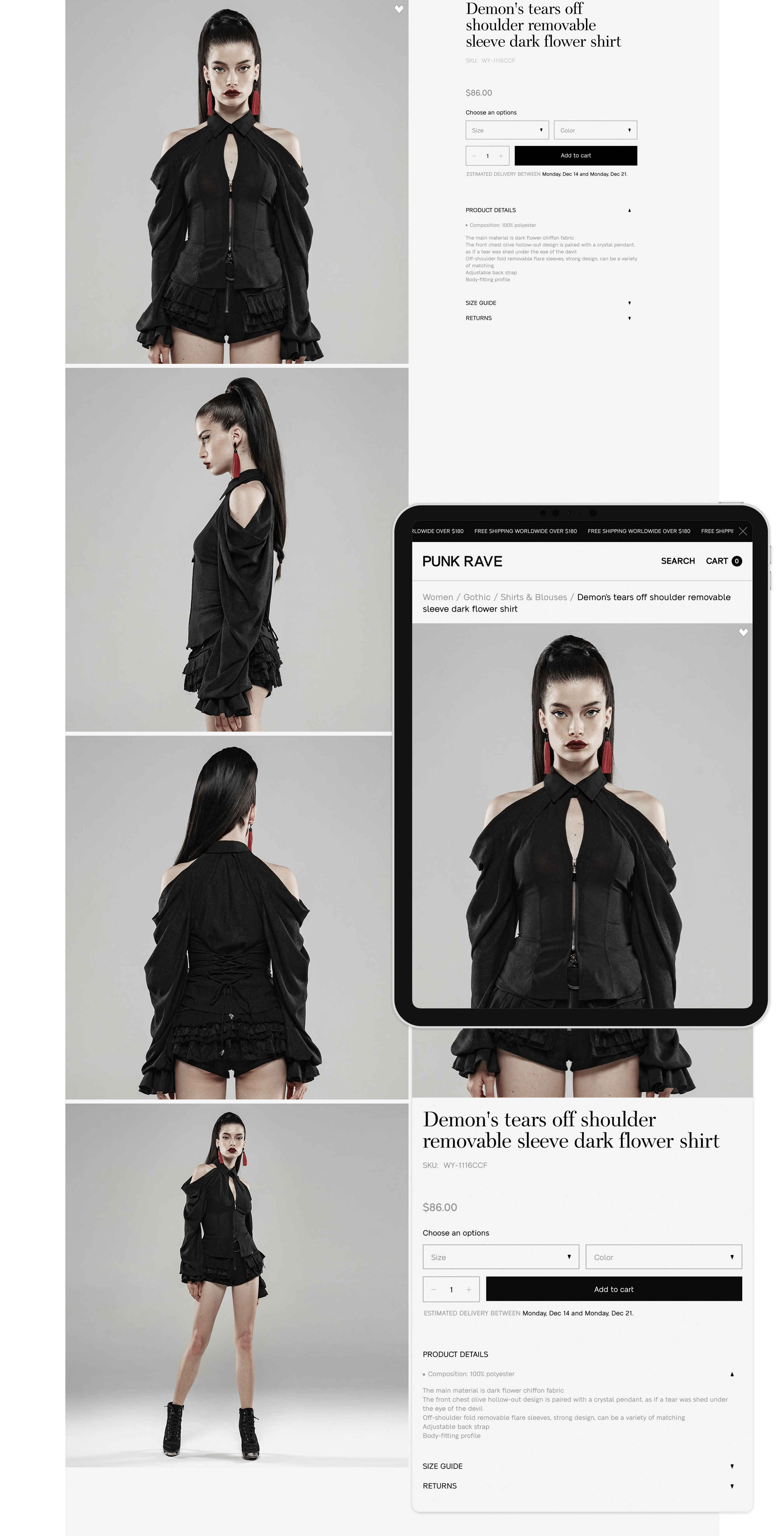 E-commerce fashion website | PUNK RAVE — Изображение №15 — Интерфейсы на Dprofile
