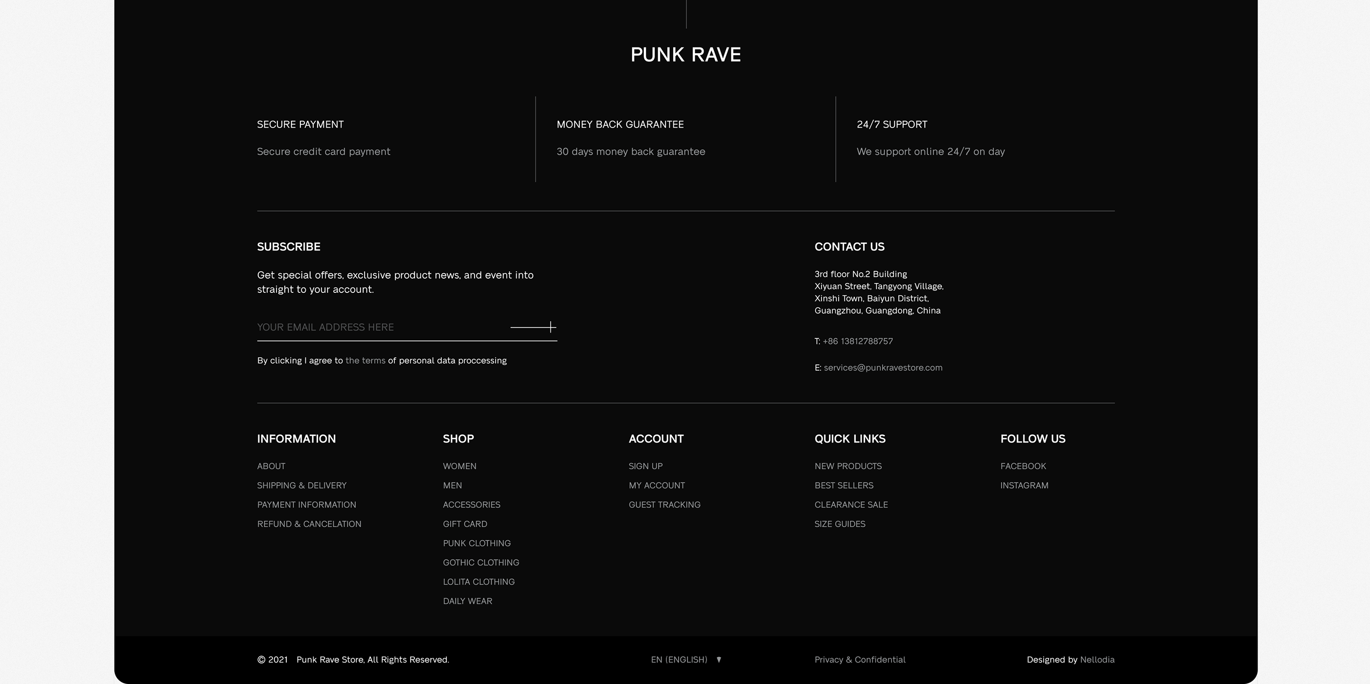 E-commerce fashion website | PUNK RAVE — Изображение №7 — Интерфейсы на Dprofile