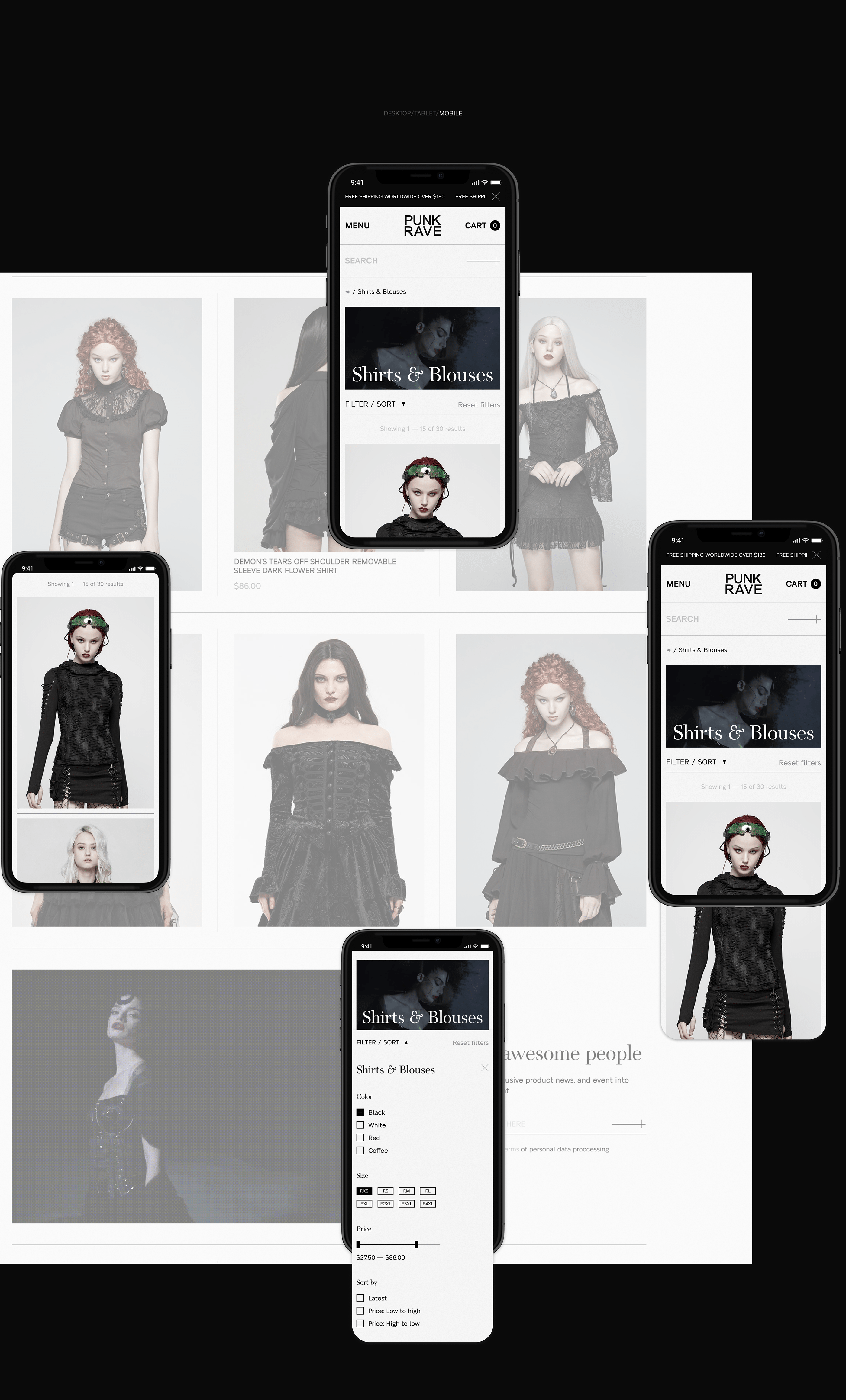 E-commerce fashion website | PUNK RAVE — Изображение №13 — Интерфейсы на Dprofile