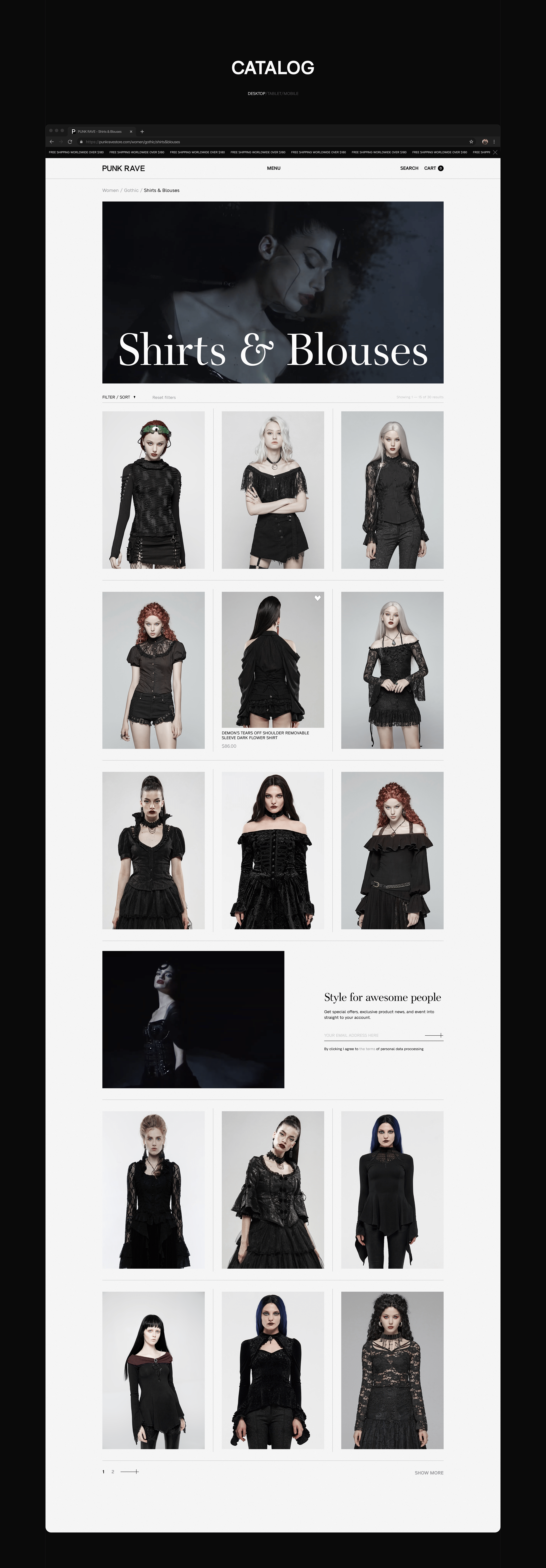 E-commerce fashion website | PUNK RAVE — Изображение №10 — Интерфейсы на Dprofile
