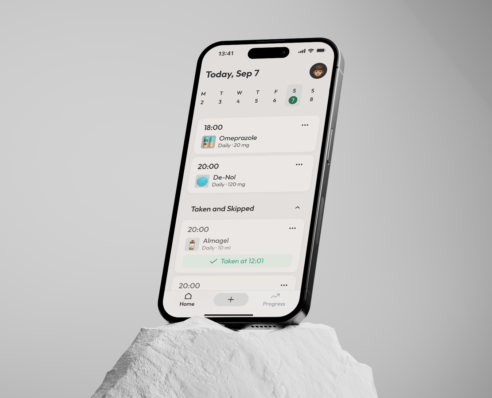 Pill Pal — Приложение для напоминаний о приеме лекарств — Интерфейсы, Анимация на Dprofile