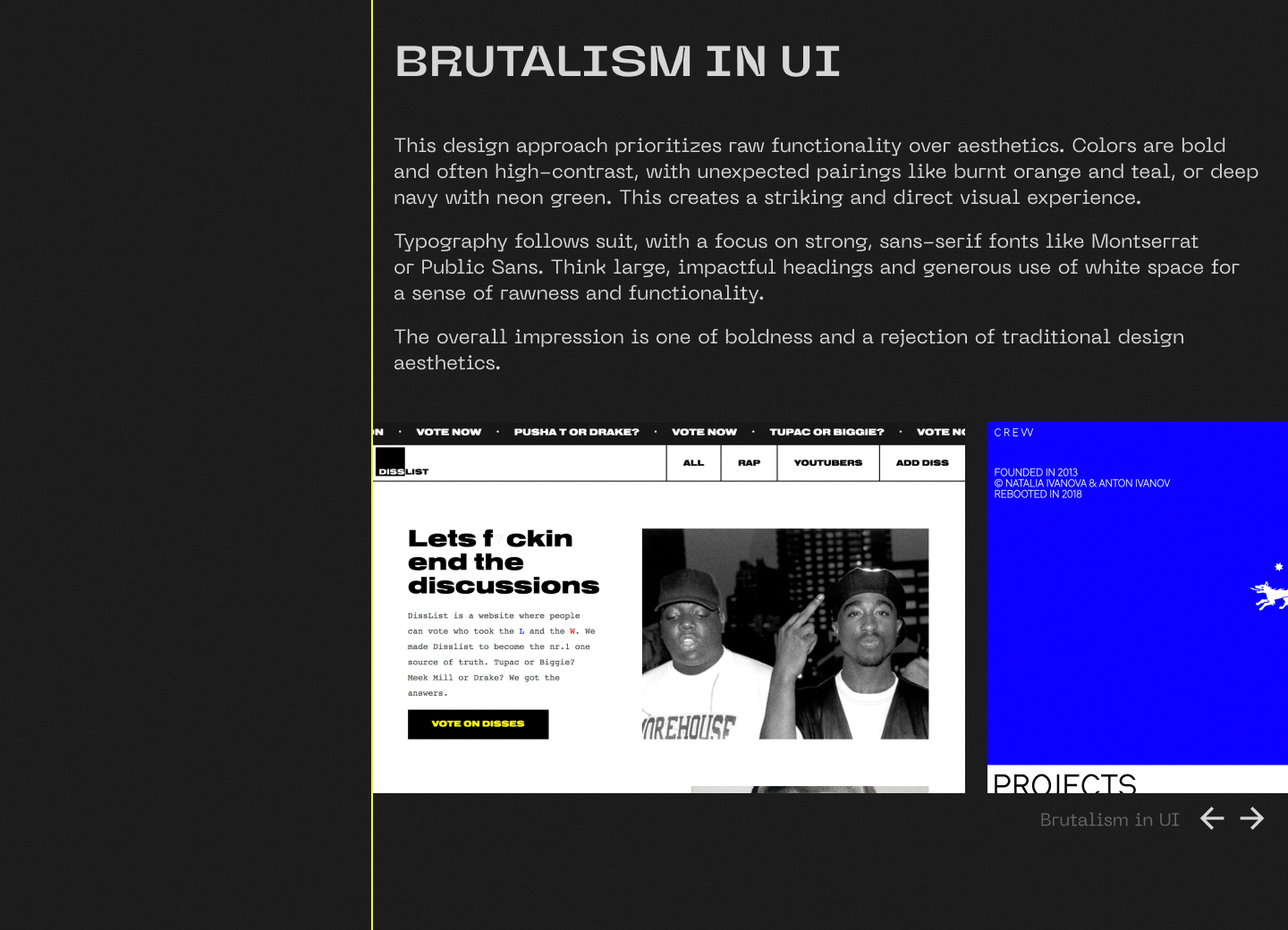 Brutal List — Exploring Brutalism in UI — Изображение №10 — Интерфейсы, Анимация на Dprofile