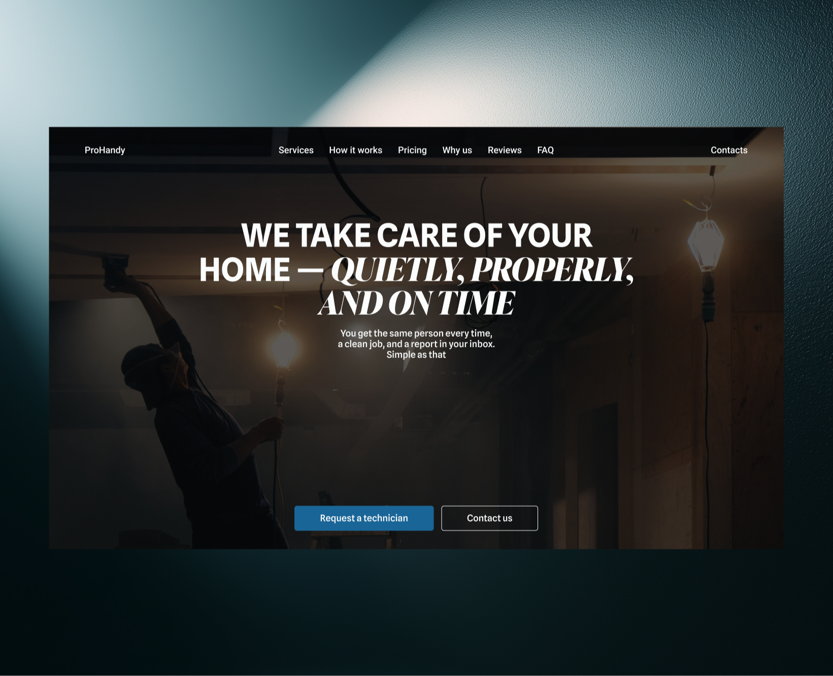 ProHandy — home repair service website — Интерфейсы на Dprofile