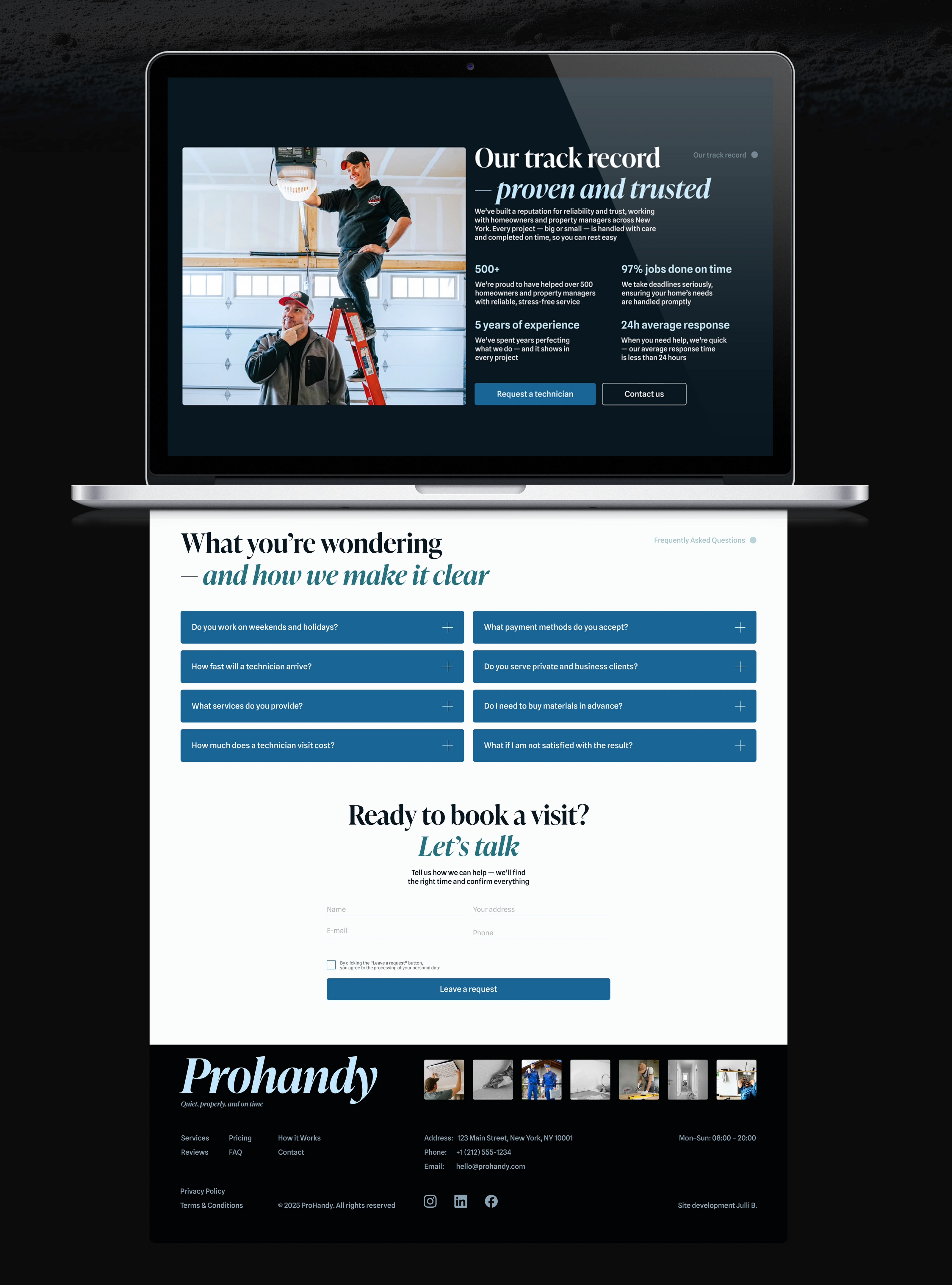 ProHandy — home repair service website — Изображение №9 — Интерфейсы на Dprofile