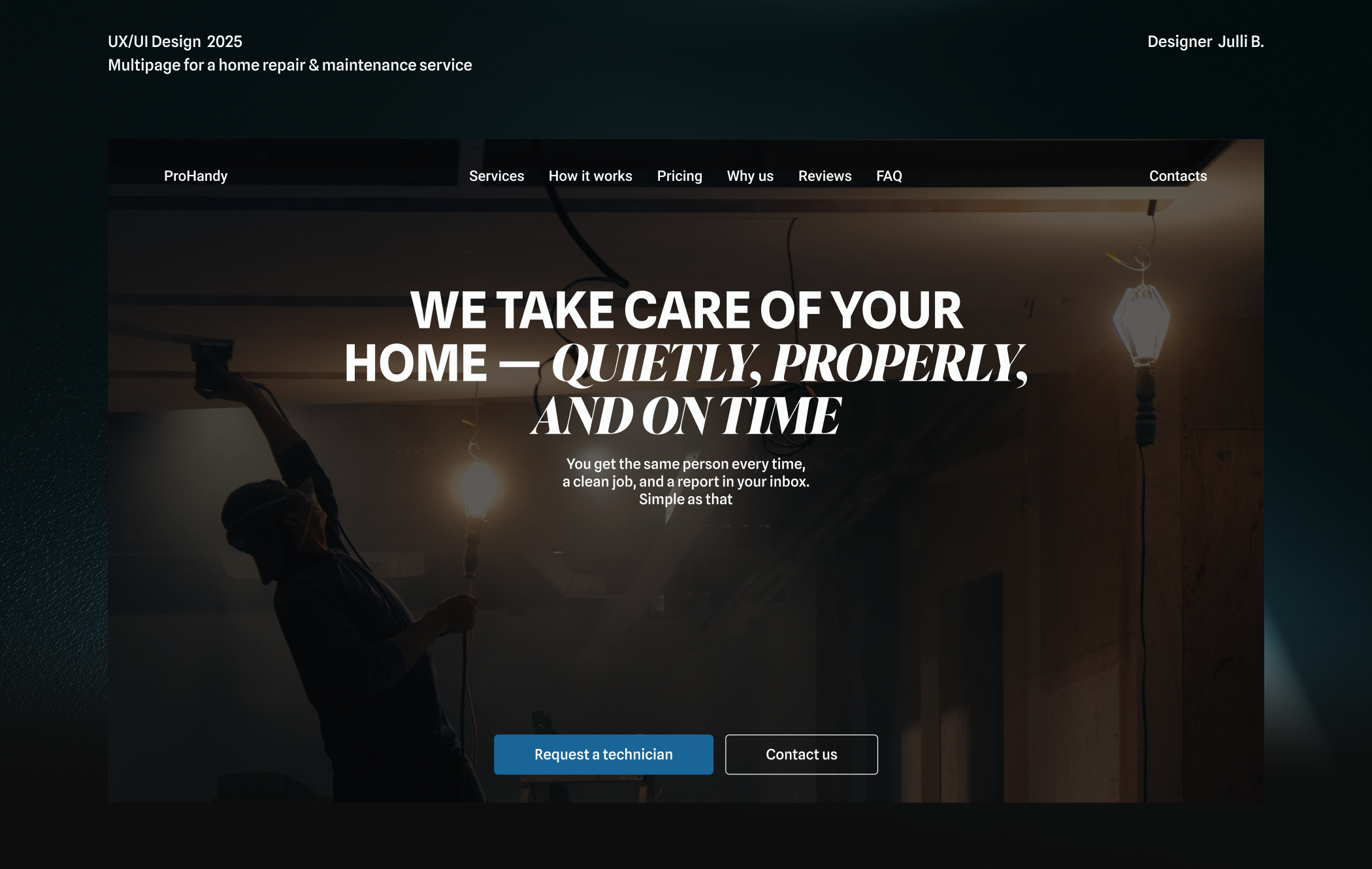 ProHandy — home repair service website — Изображение №1 — Интерфейсы на Dprofile