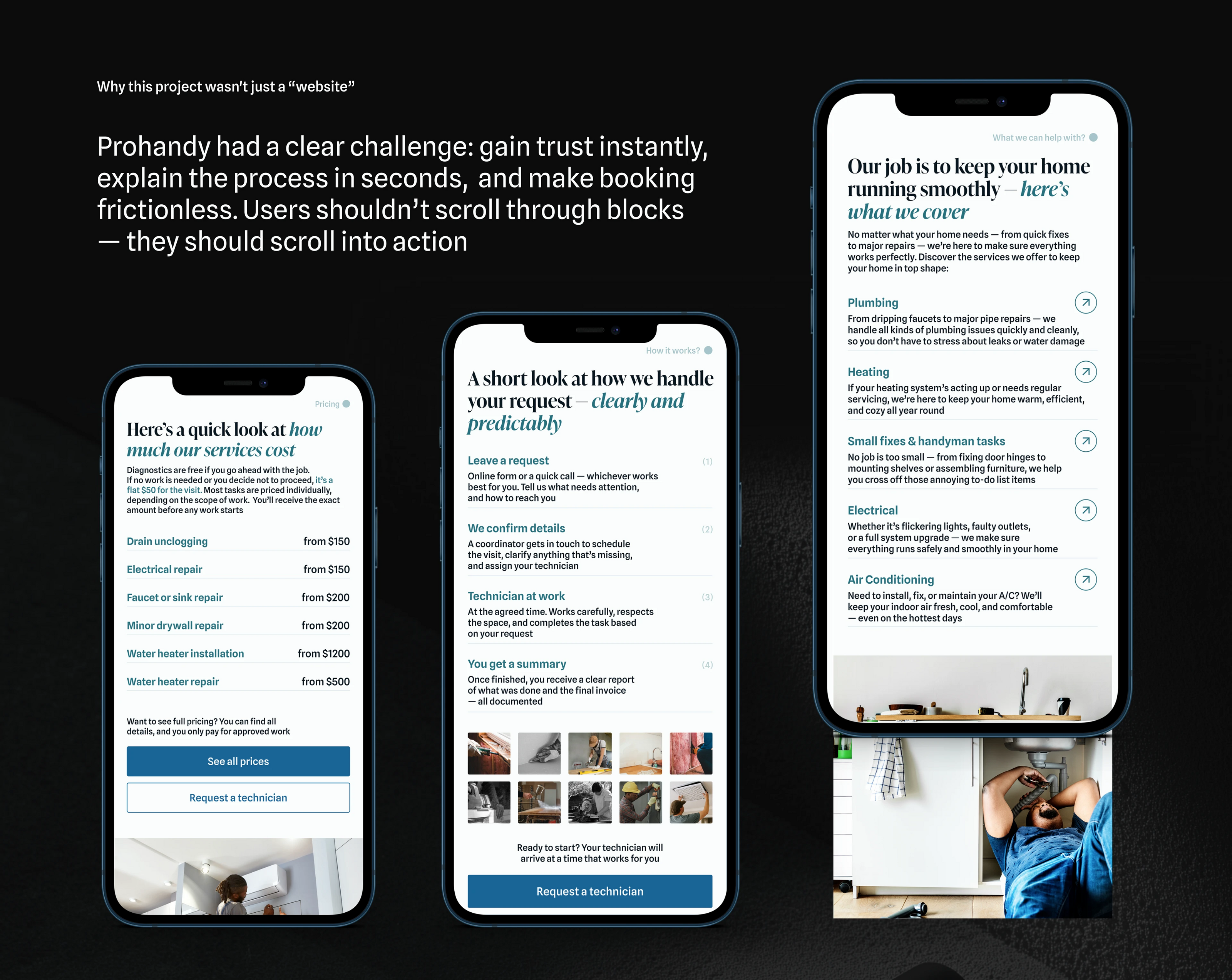 ProHandy — home repair service website — Изображение №4 — Интерфейсы на Dprofile