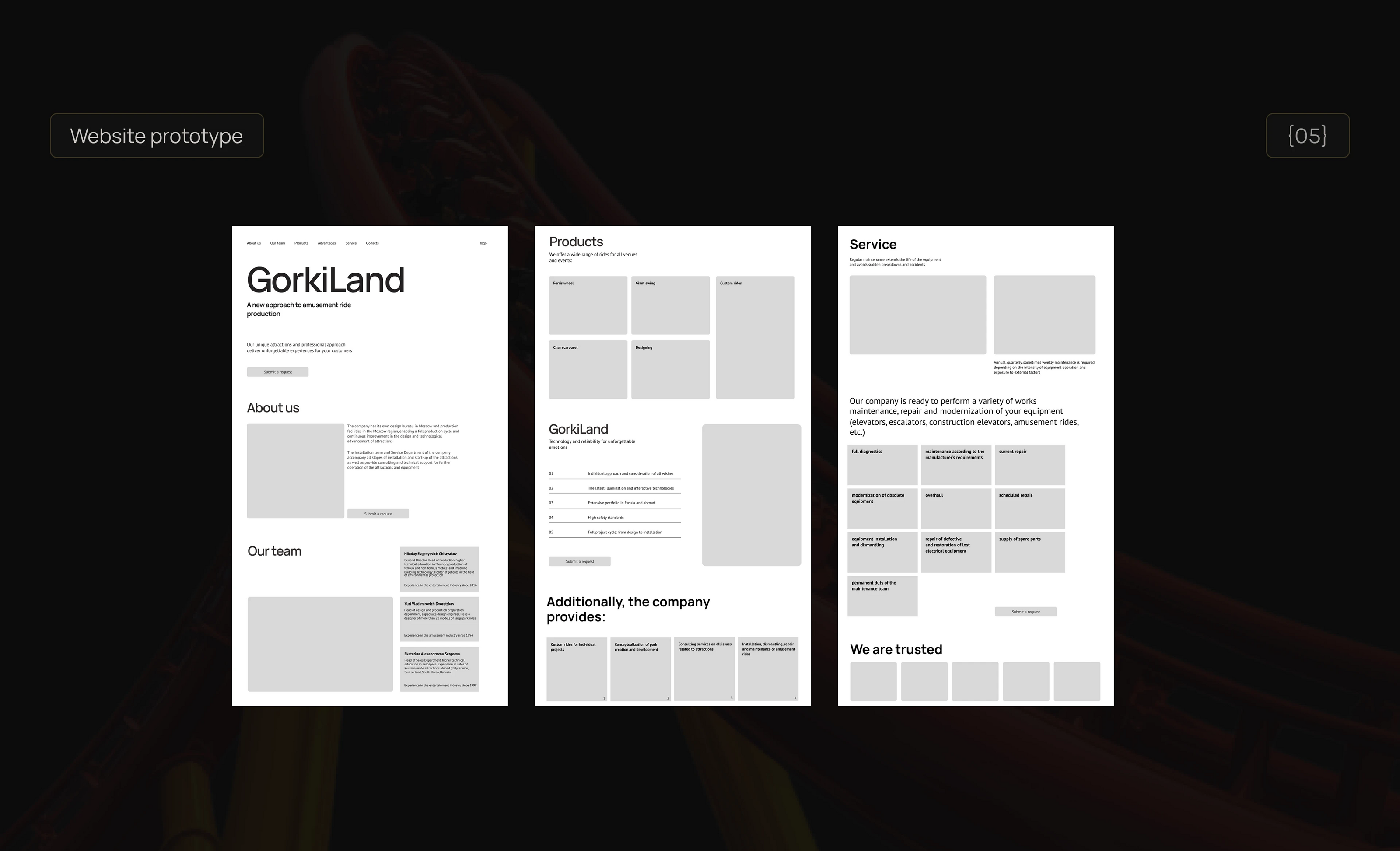 Multipage website for an amusement ride company — Изображение №8 — Интерфейсы на Dprofile