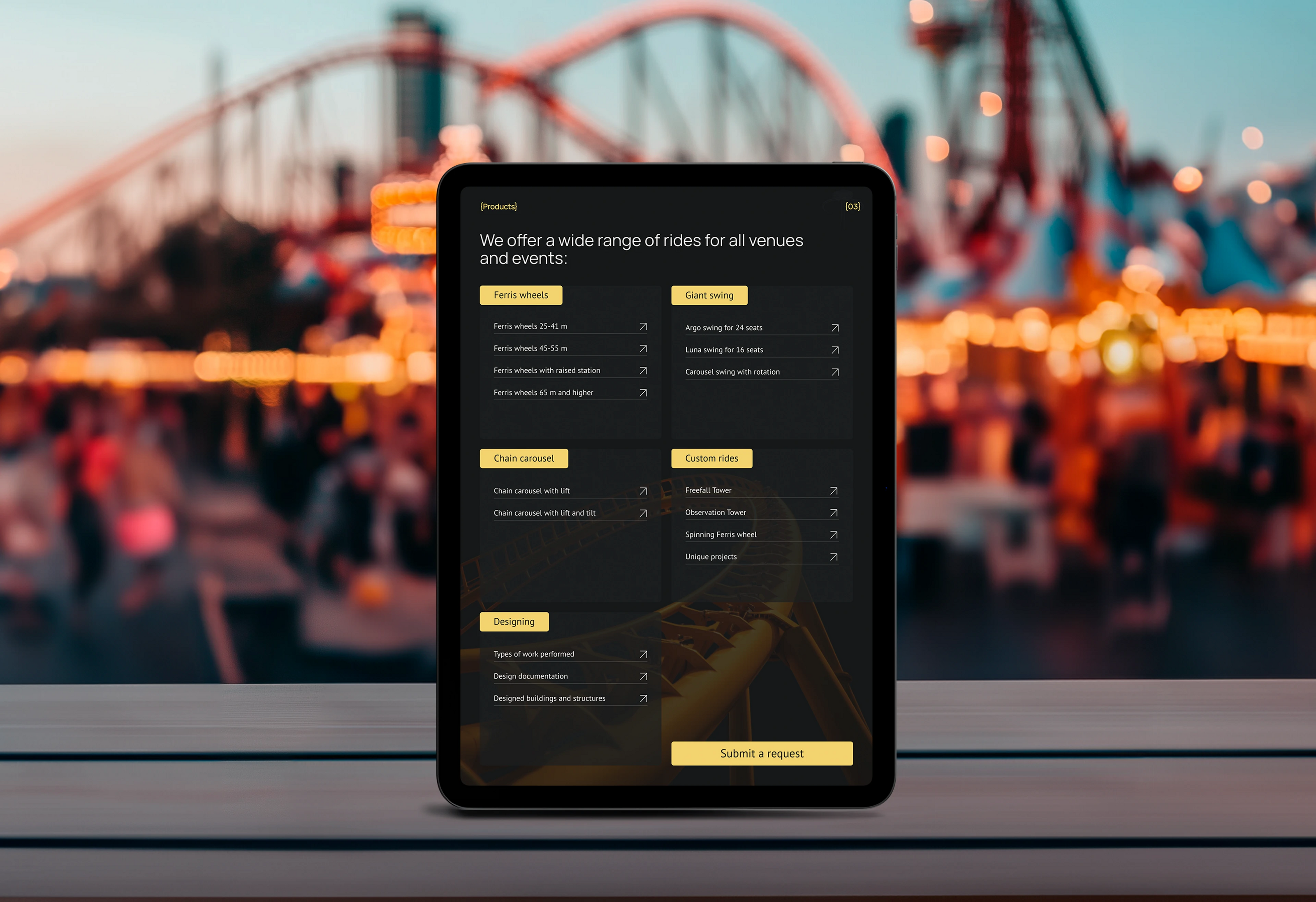 Multipage website for an amusement ride company — Изображение №9 — Интерфейсы на Dprofile