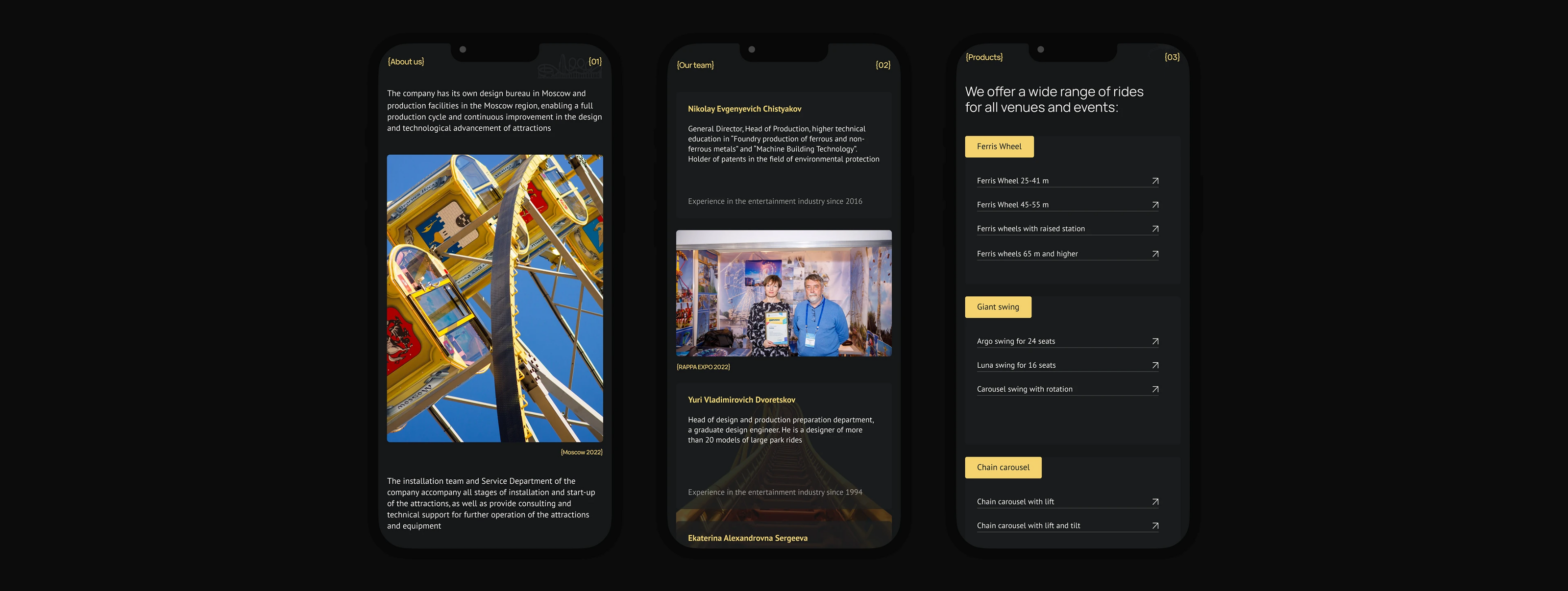 Multipage website for an amusement ride company — Изображение №5 — Интерфейсы на Dprofile
