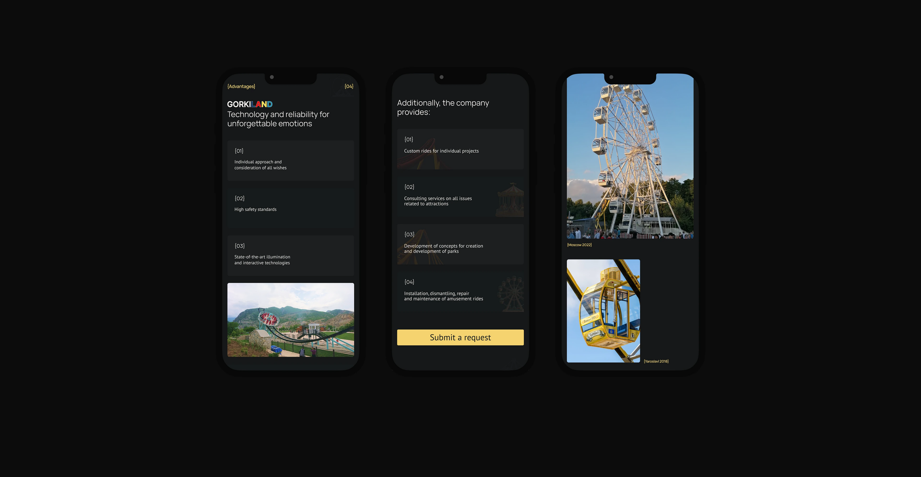 Multipage website for an amusement ride company — Изображение №12 — Интерфейсы на Dprofile