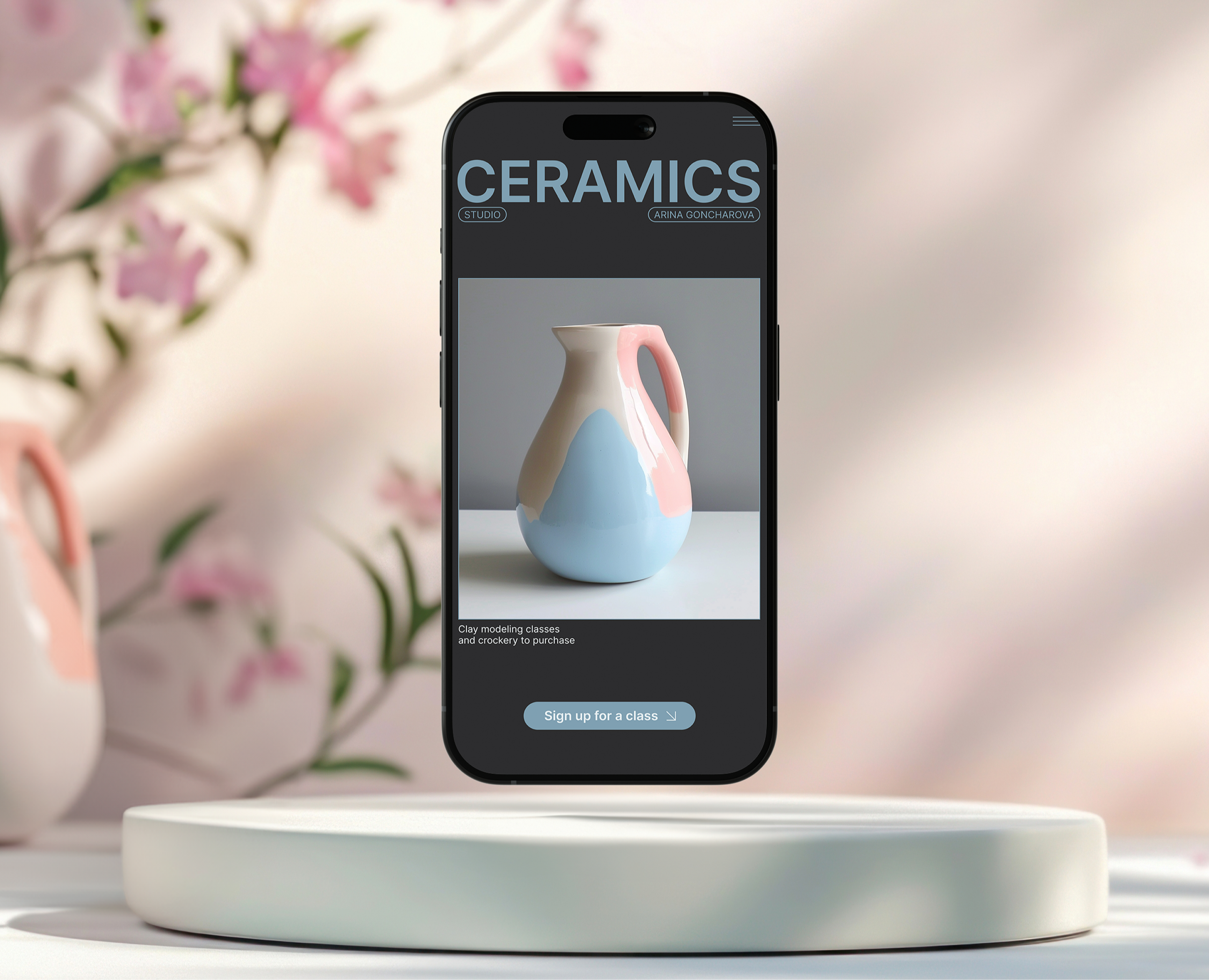 Landing page for ceramics studio — Интерфейсы, Брендинг на Dprofile