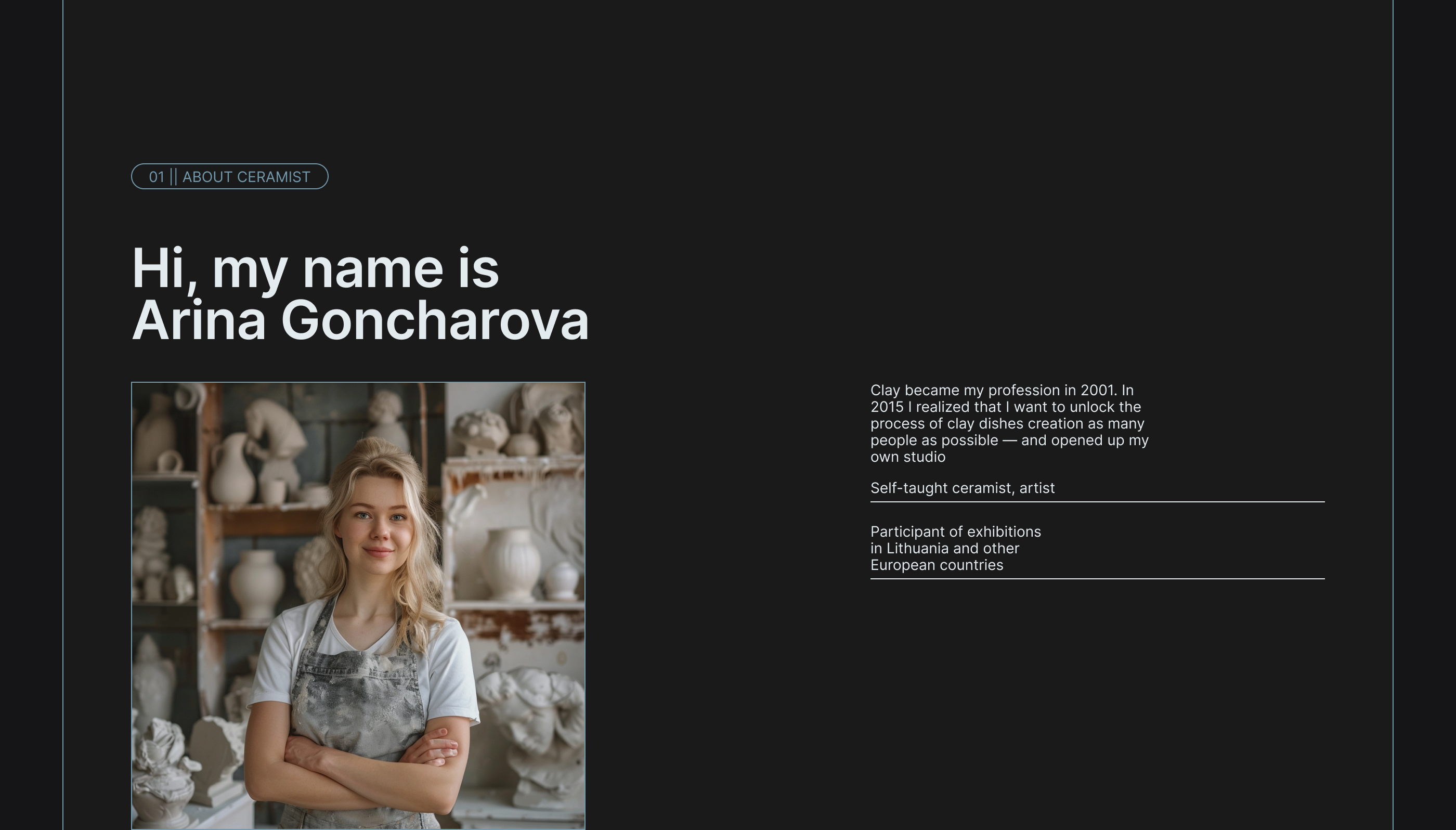 Landing page for ceramics studio — Изображение №8 — Интерфейсы, Брендинг на Dprofile