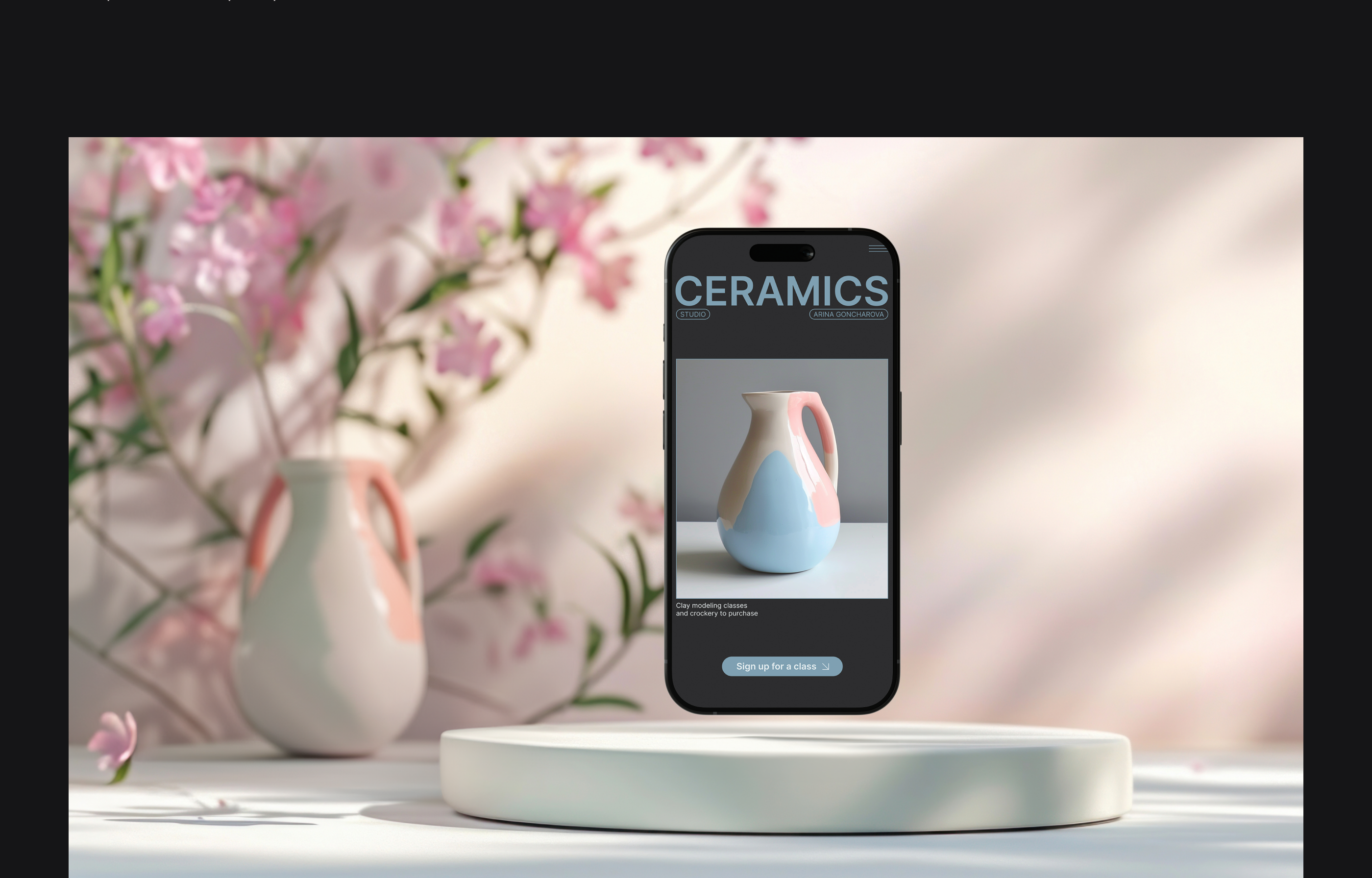 Landing page for ceramics studio — Изображение №3 — Интерфейсы, Брендинг на Dprofile