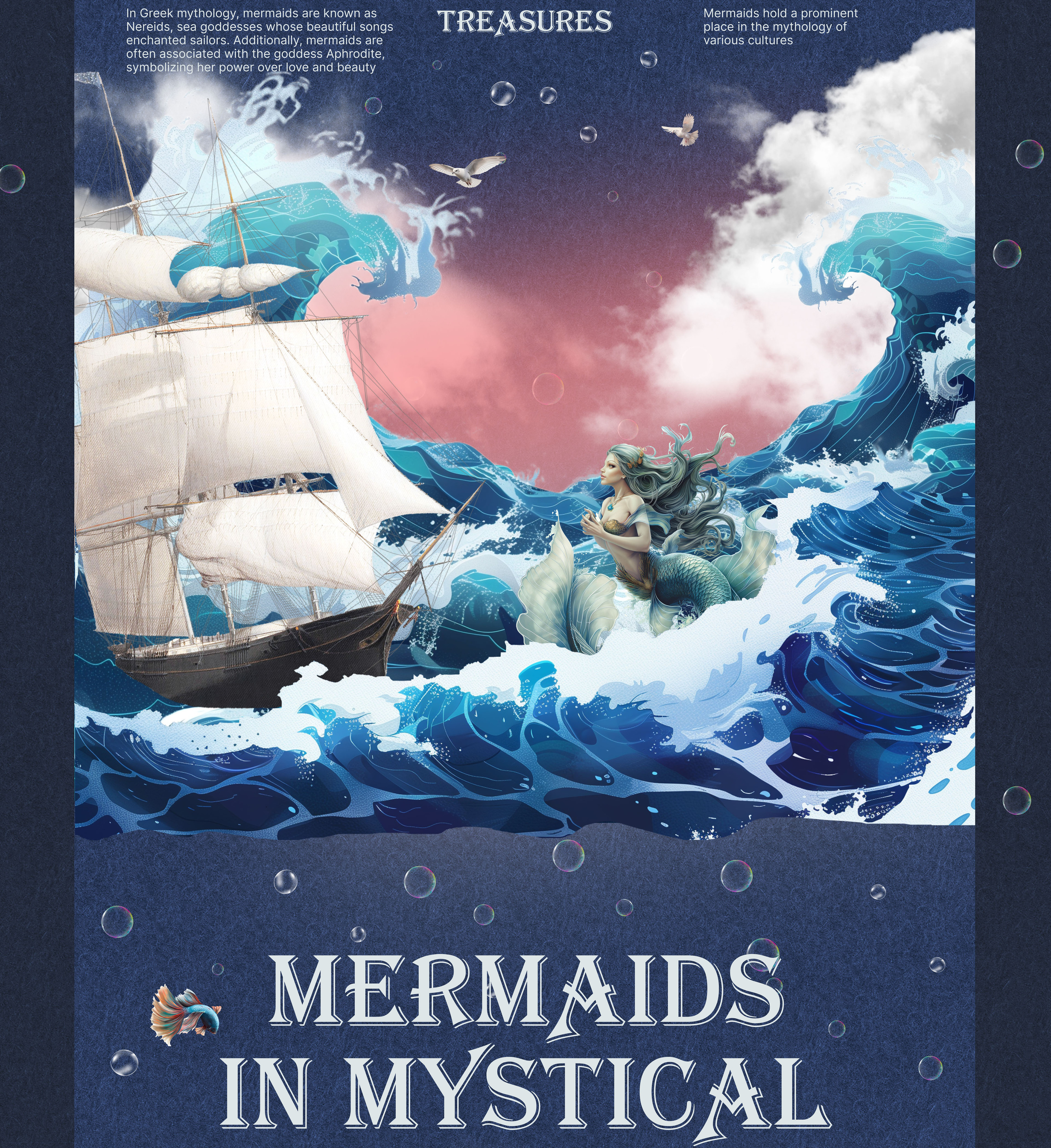 Сreative project on mermaids — Изображение №7 — Интерфейсы, Иллюстрация на Dprofile
